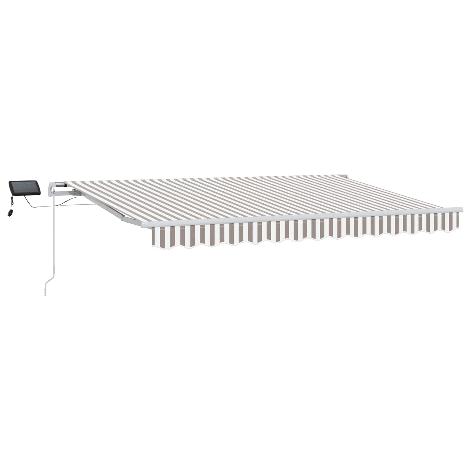 Povlačivi tende Svijetlo siva i bijela. 600 × 300 cm