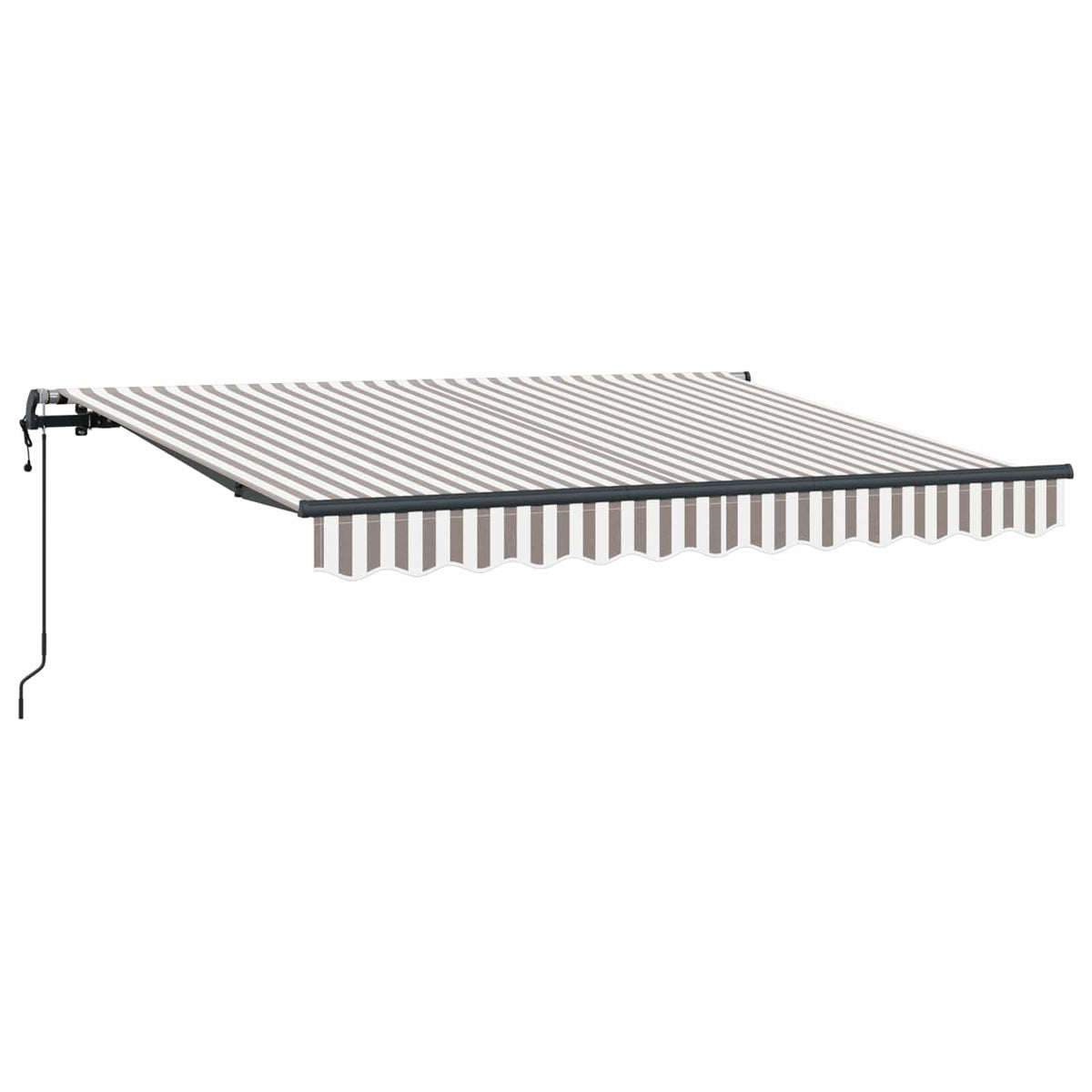 Povlačivi tende Svijetlo siva i bijela. 600 × 300 cm
