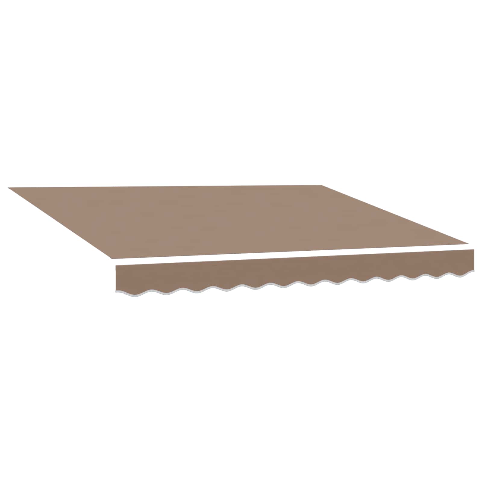 Povlačivi tende Sivosmeđa 600 × 300 cm Tkanina i Aluminij