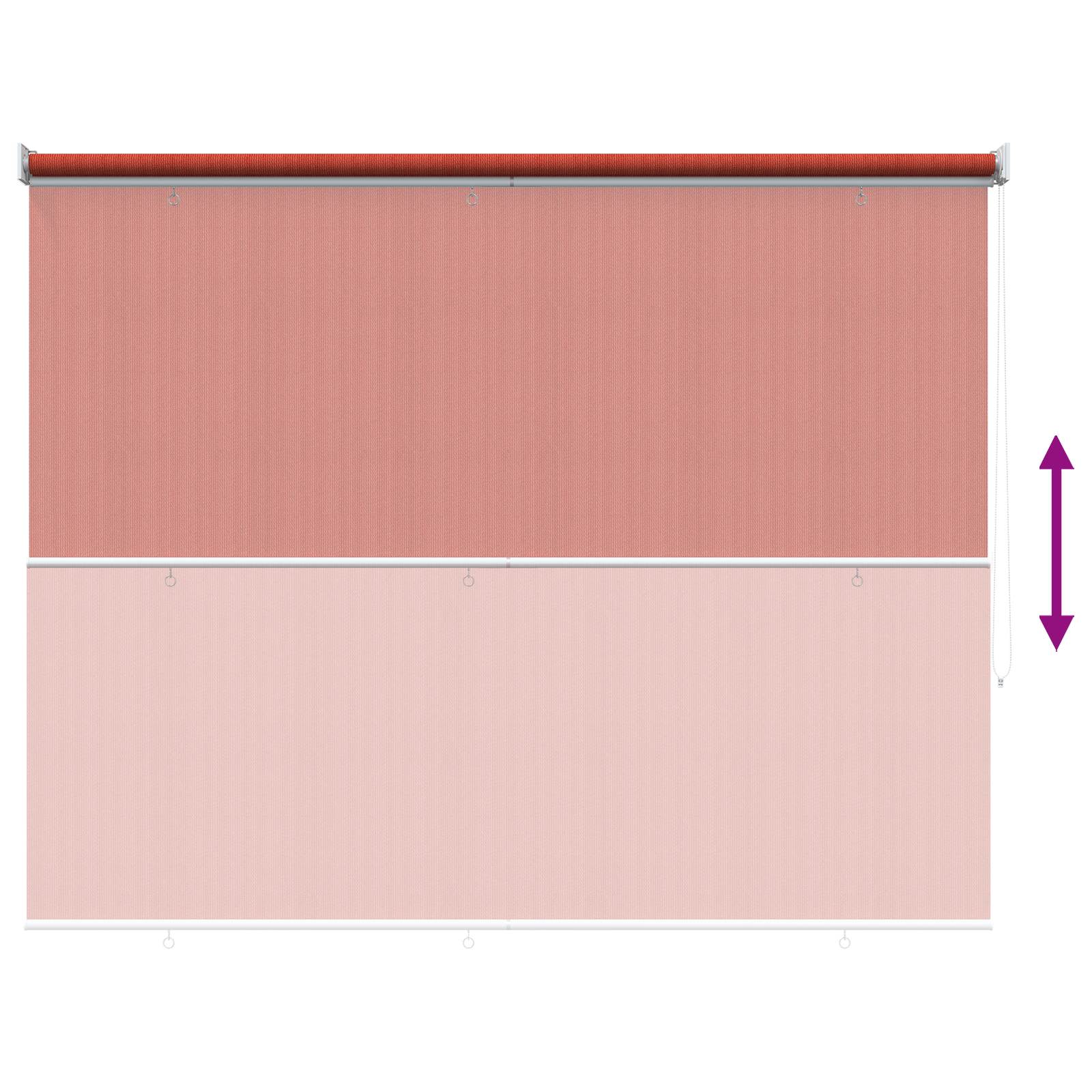 Vanjska roleta 90% blokada UV zraka Terrakota 120 x 140 cm HDPE