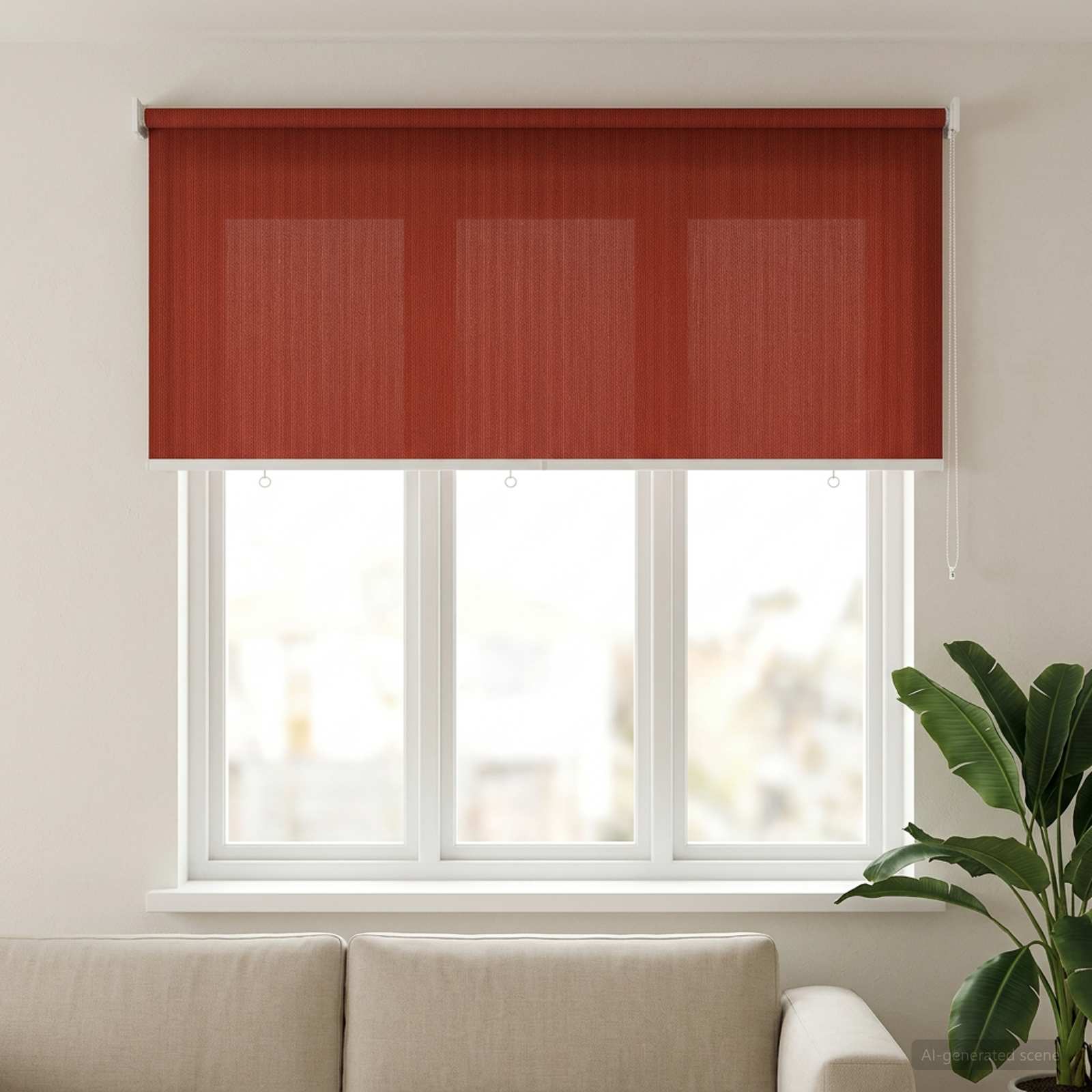 Vanjska roleta 90% blokada UV zraka Terrakota 140 x 140 cm HDPE