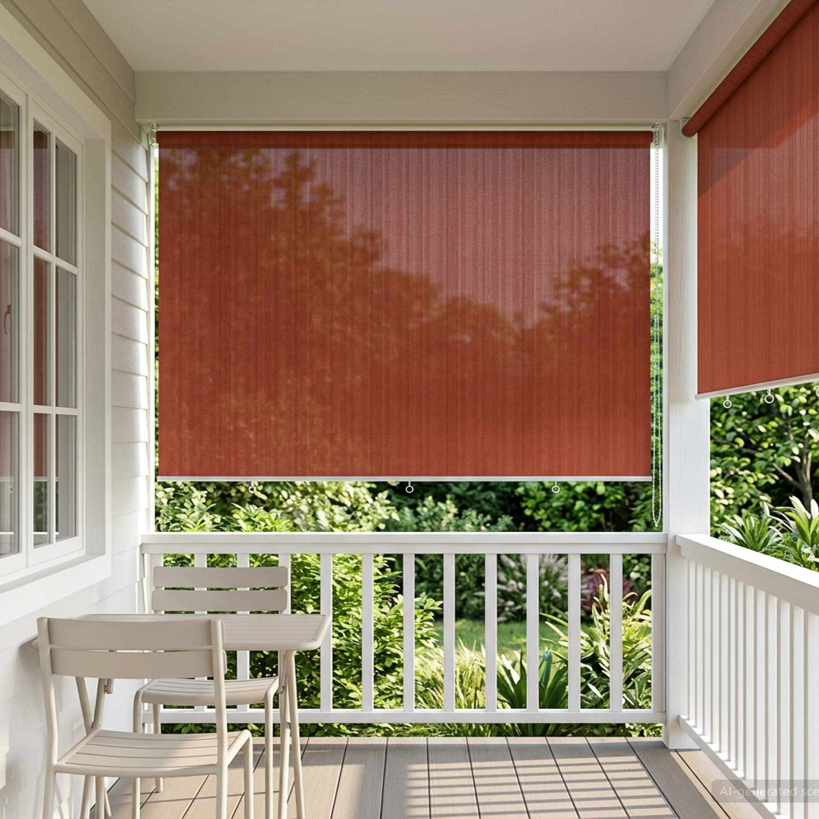 Vanjska roleta 90% blokada UV zraka Terrakota 350 x 140 cm HDPE