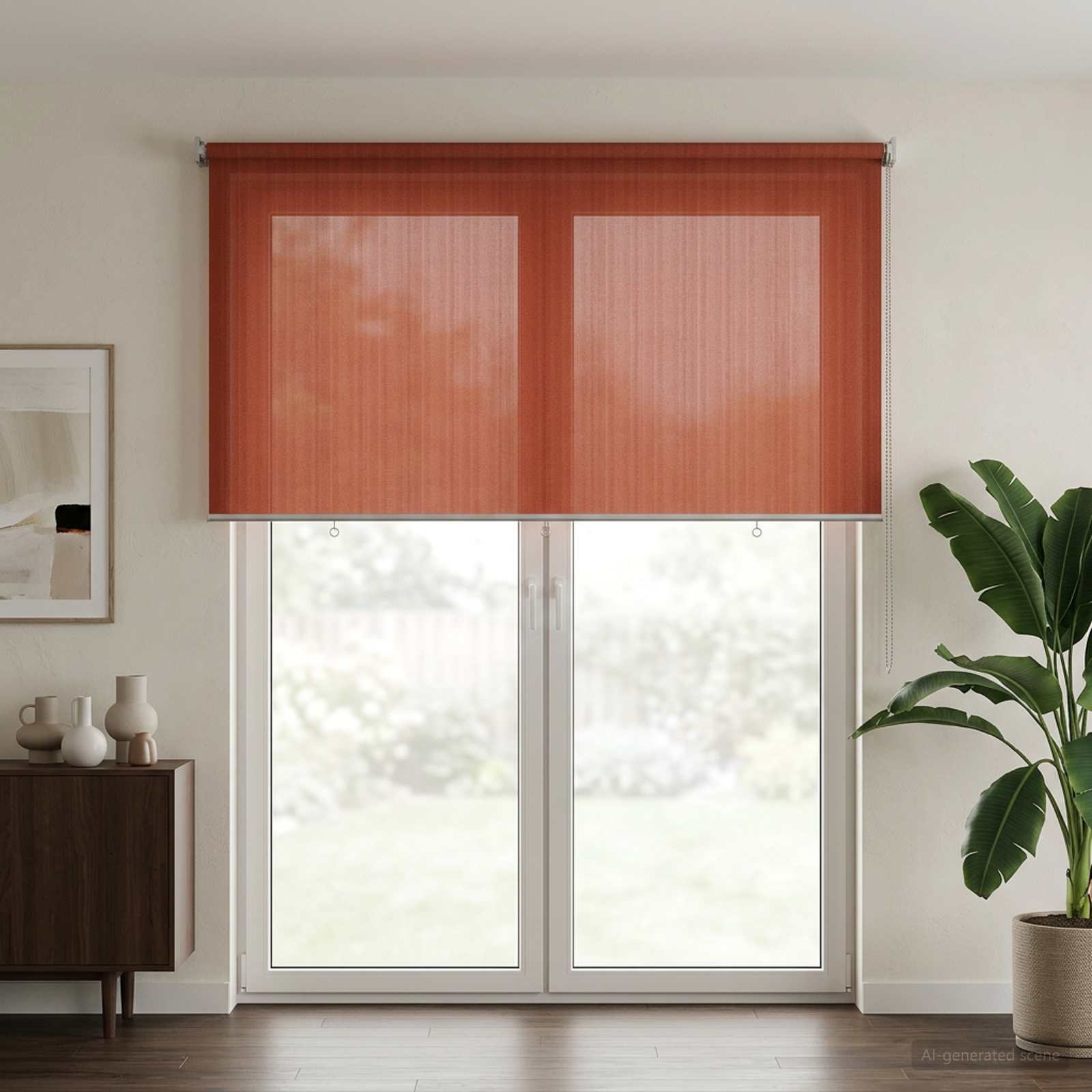 Vanjska roleta 90% blokada UV zraka Terrakota 60 x 230 cm HDPE