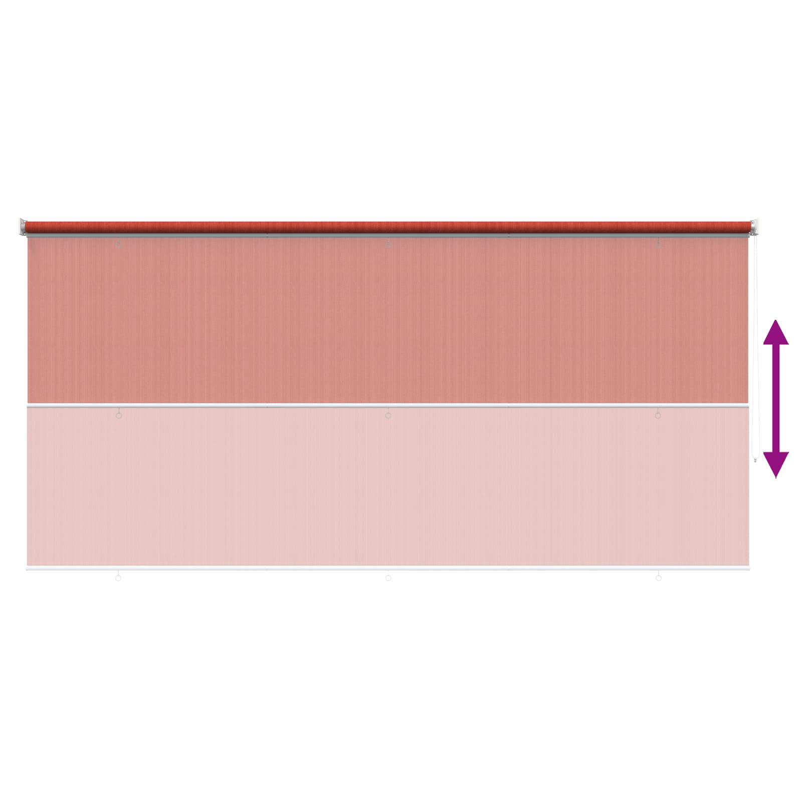 Vanjska roleta 90% blokada UV zraka Terrakota 60 x 230 cm HDPE