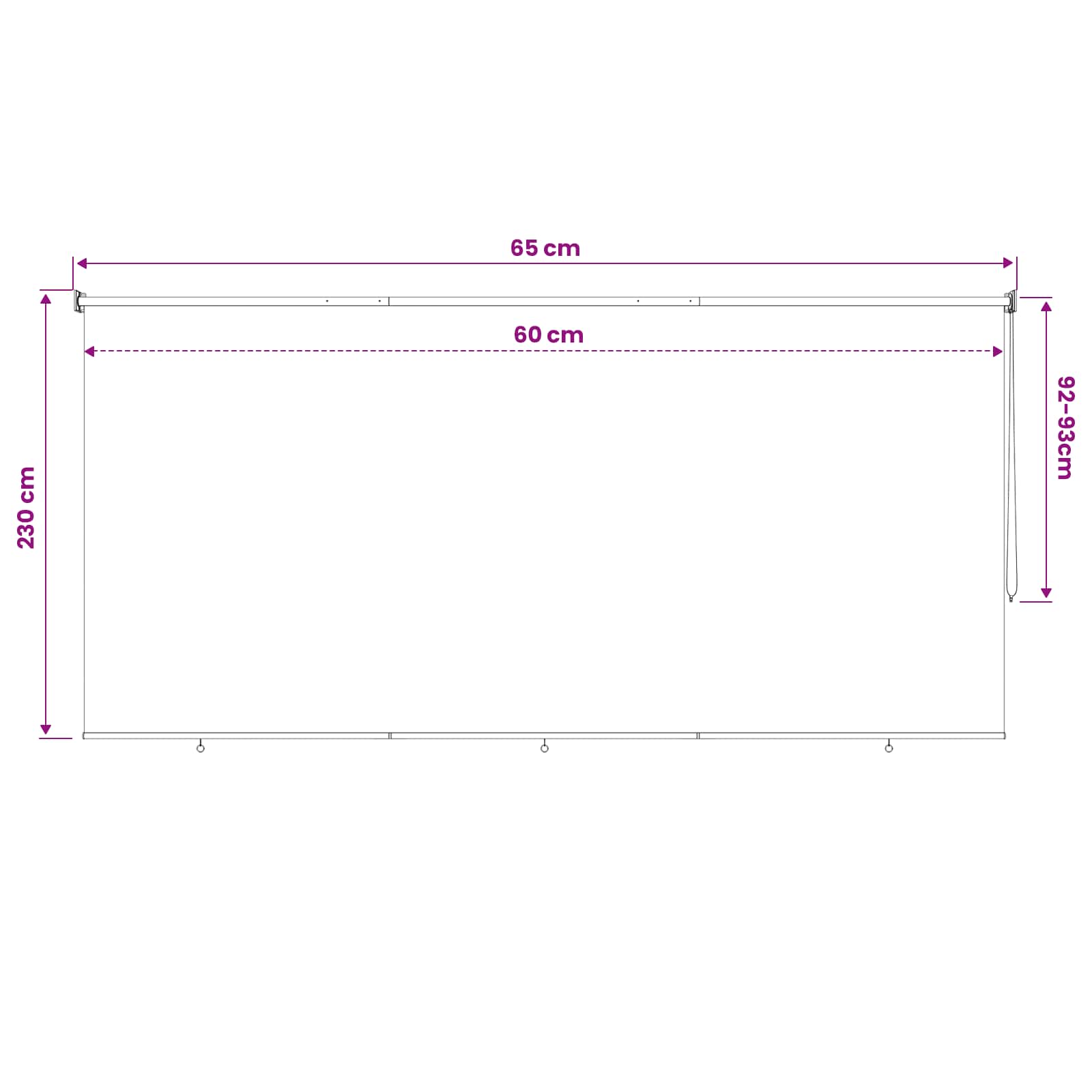 Vanjska roleta 90% blokada UV zraka Terrakota 60 x 230 cm HDPE