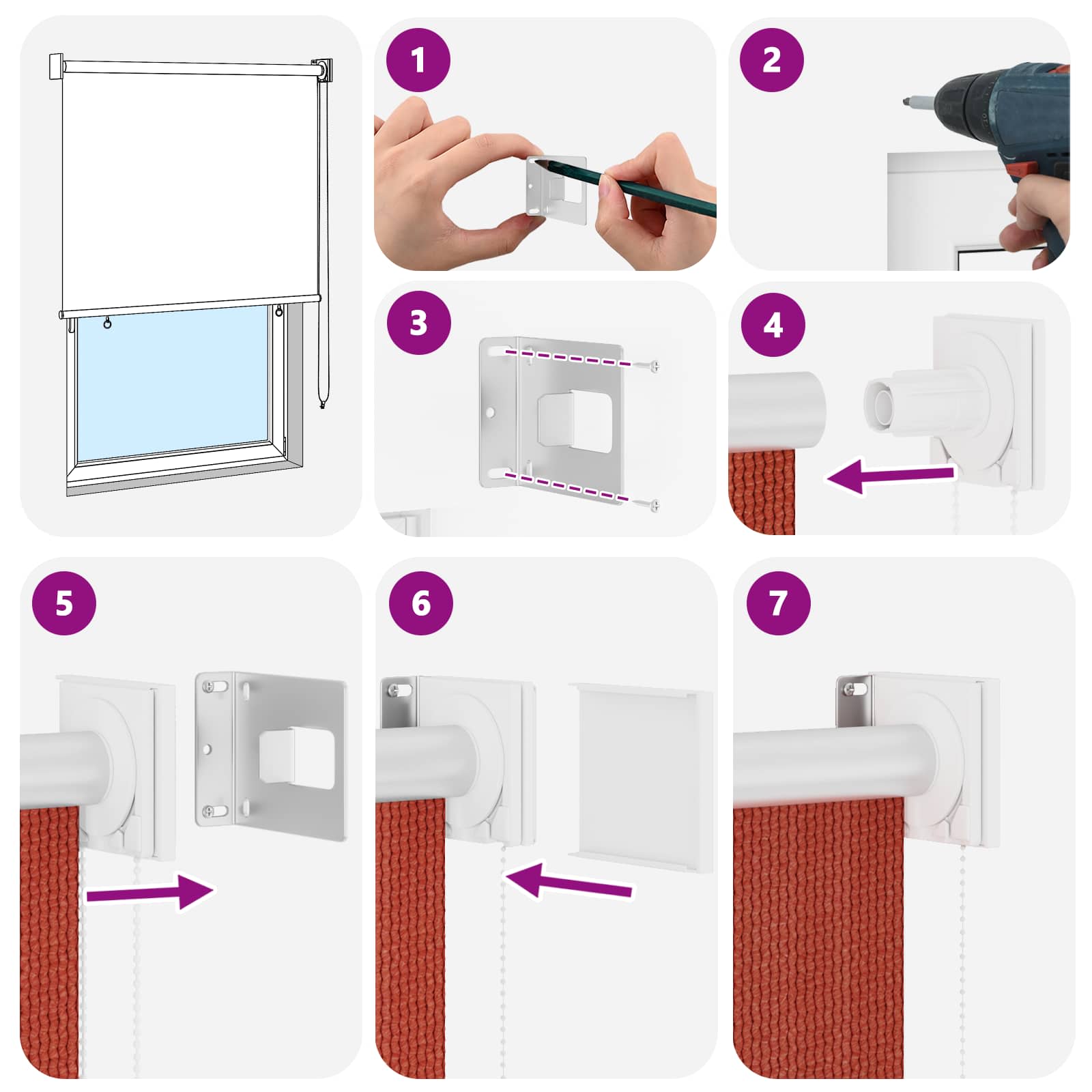 Vanjska roleta 90% blokada UV zraka Terrakota 350 x 230 cm HDPE