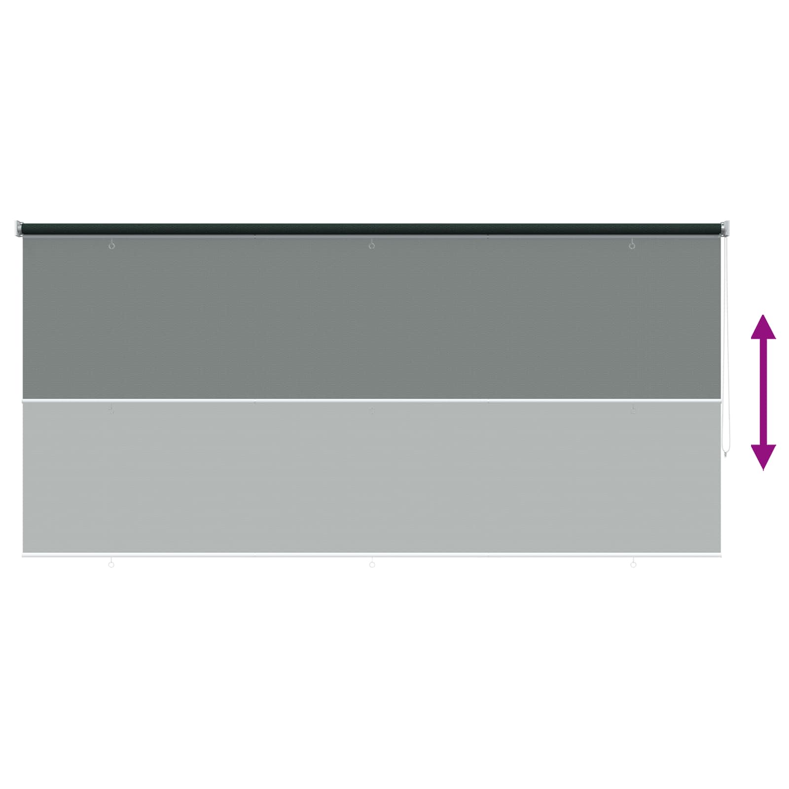 Vanjska roleta 90% blokada UV zraka Tamnozelena 400 x 140 cm