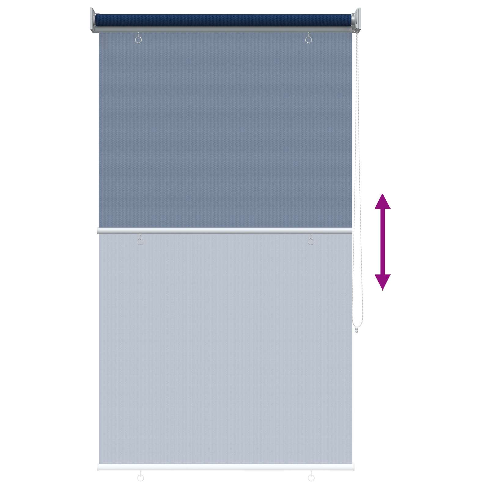 Vanjska roleta 90% blokada UV zraka Plava 80 x 140 cm HDPE