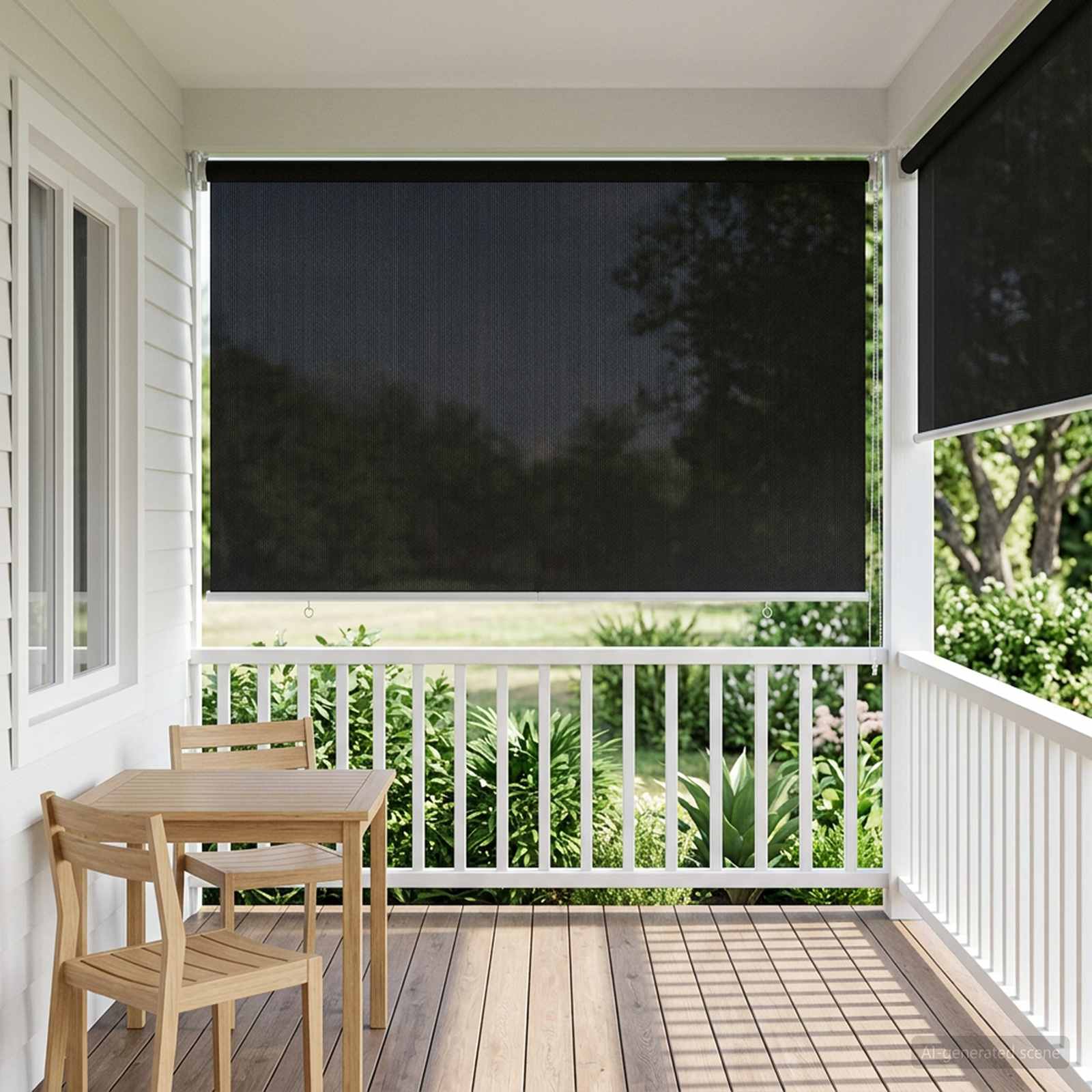 Vanjska roleta 90% blokada UV zraka Crna 200 x 140 cm HDPE