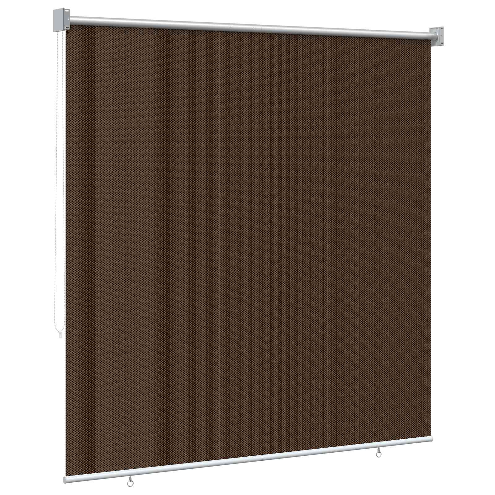 Vanjska roleta 90% blokada UV zraka Smeđa 140 x 140 cm HDPE
