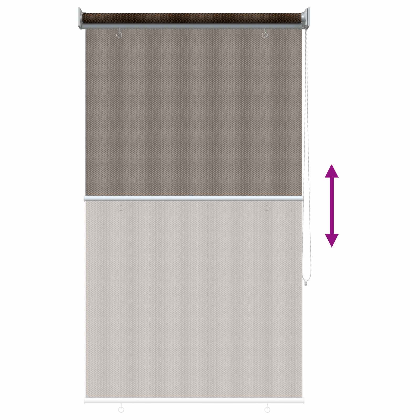 Vanjska roleta 90% blokada UV zraka Smeđa 80 x 230 cm HDPE