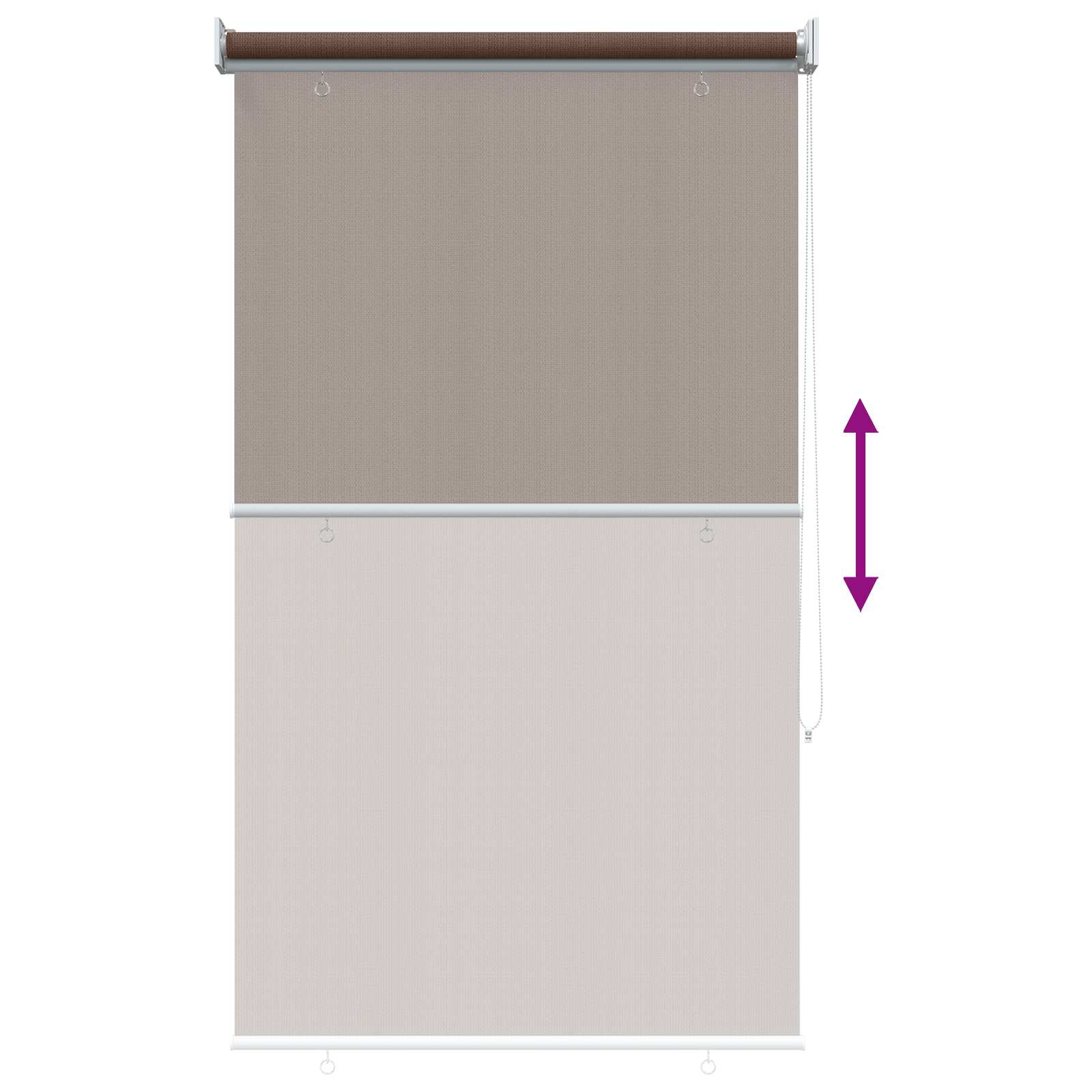 Vanjska roleta 90% blokada UV zraka Sivosmeđa 80 x 140 cm HDPE