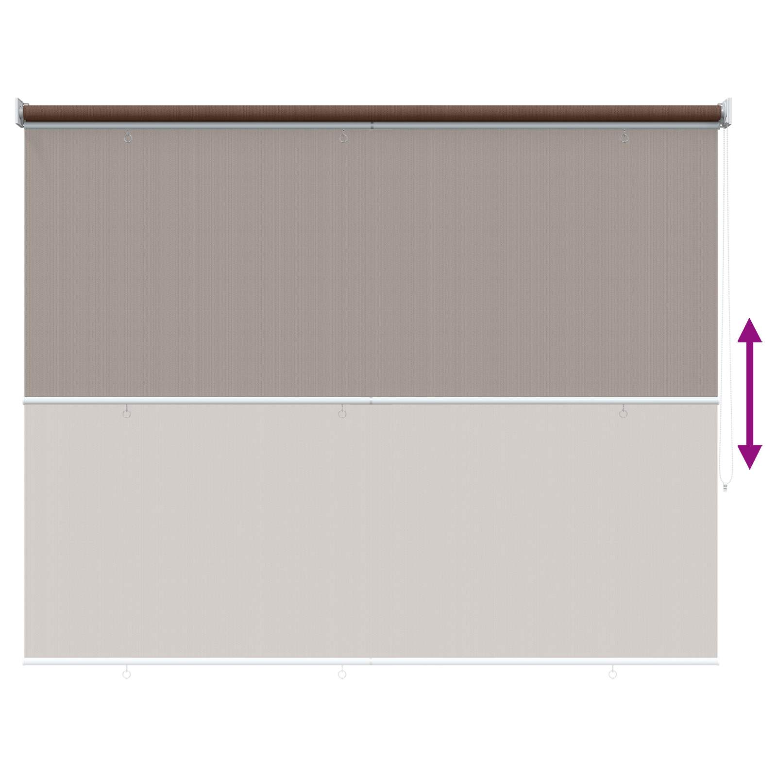 Vanjska roleta 90% blokada UV zraka Sivosmeđa 180 x 140 cm HDPE