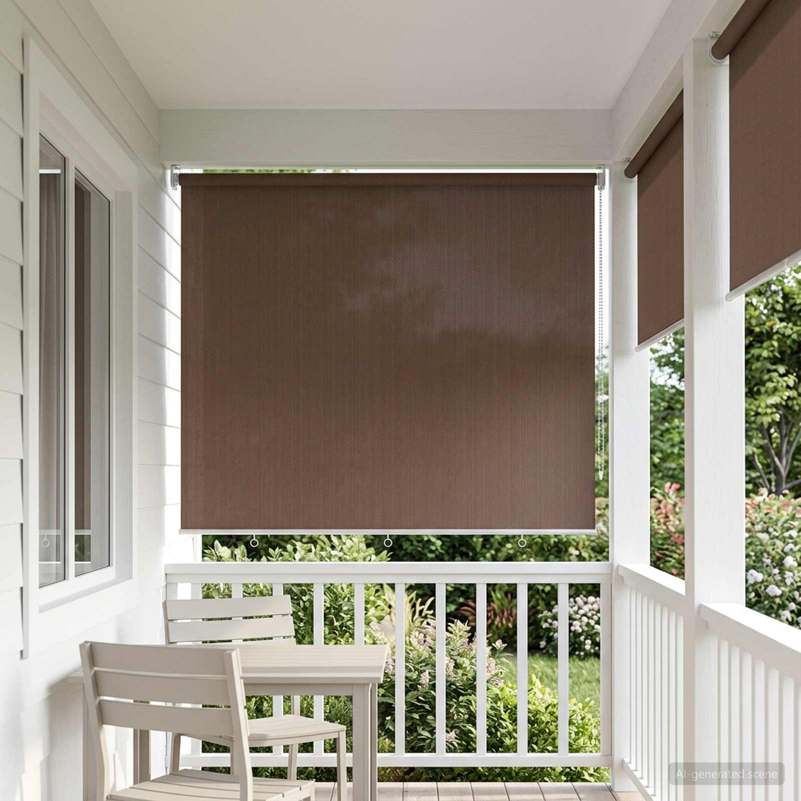 Vanjska roleta 90% blokada UV zraka Sivosmeđa 240 x 140 cm HDPE