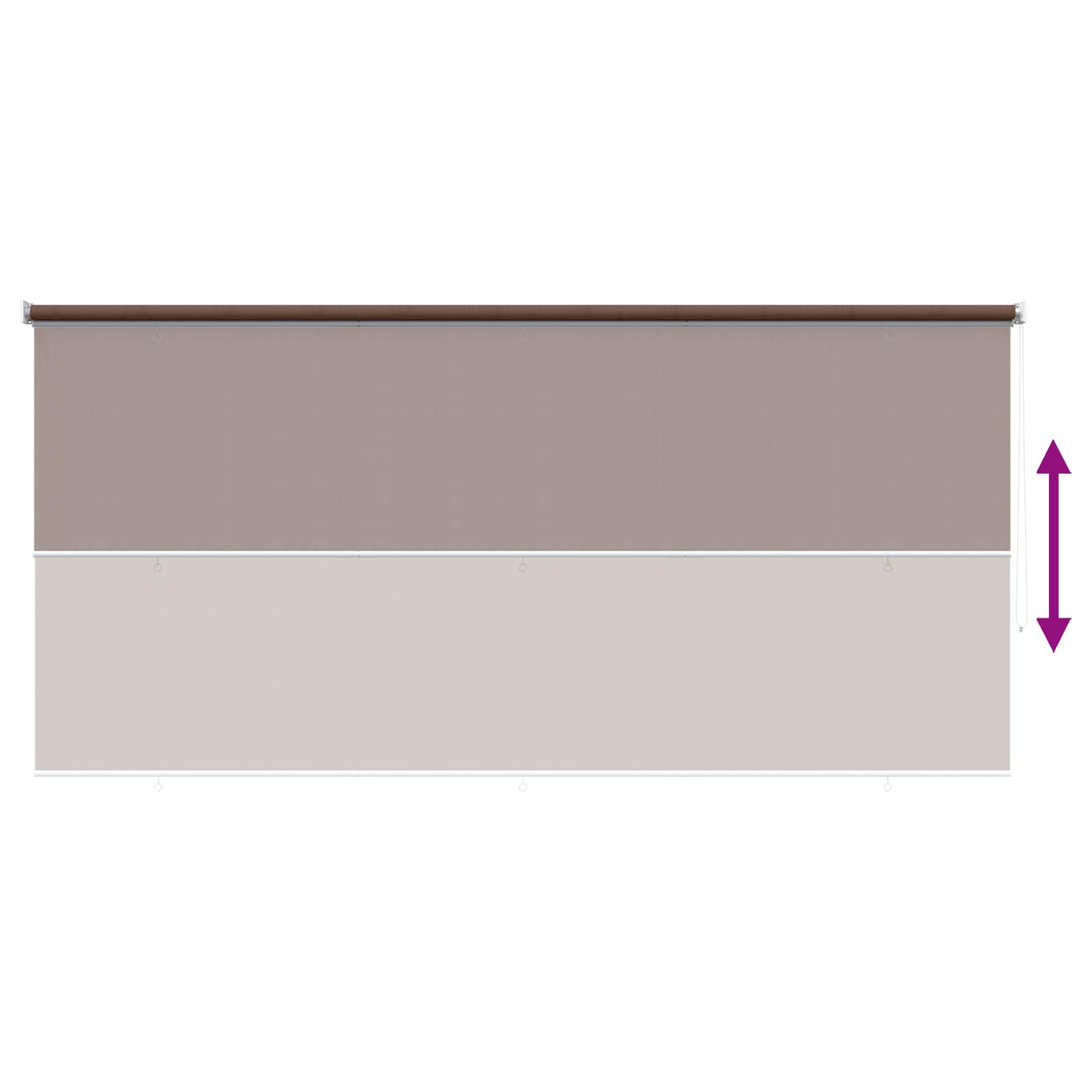Vanjska roleta 90% blokada UV zraka Sivosmeđa 240 x 140 cm HDPE