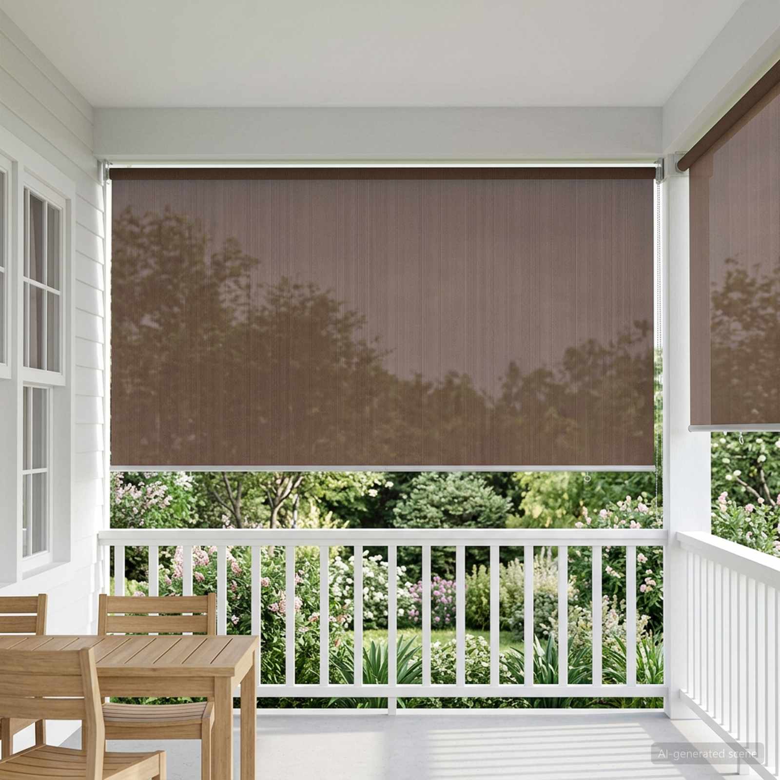 Vanjska roleta 90% blokada UV zraka Sivosmeđa 140 x 230 cm HDPE