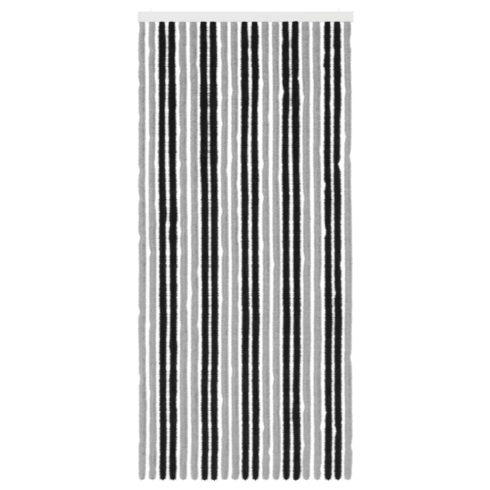 Zavjesa protiv insekata Chenille Siva i crna 90 x 200 cm