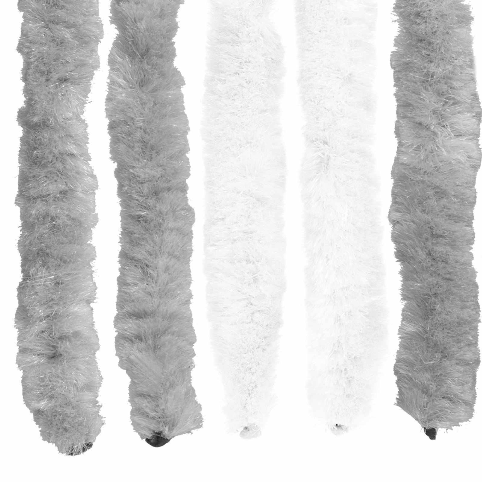 Zavjesa protiv insekata Chenille Siva i bijela 100 x 220 cm