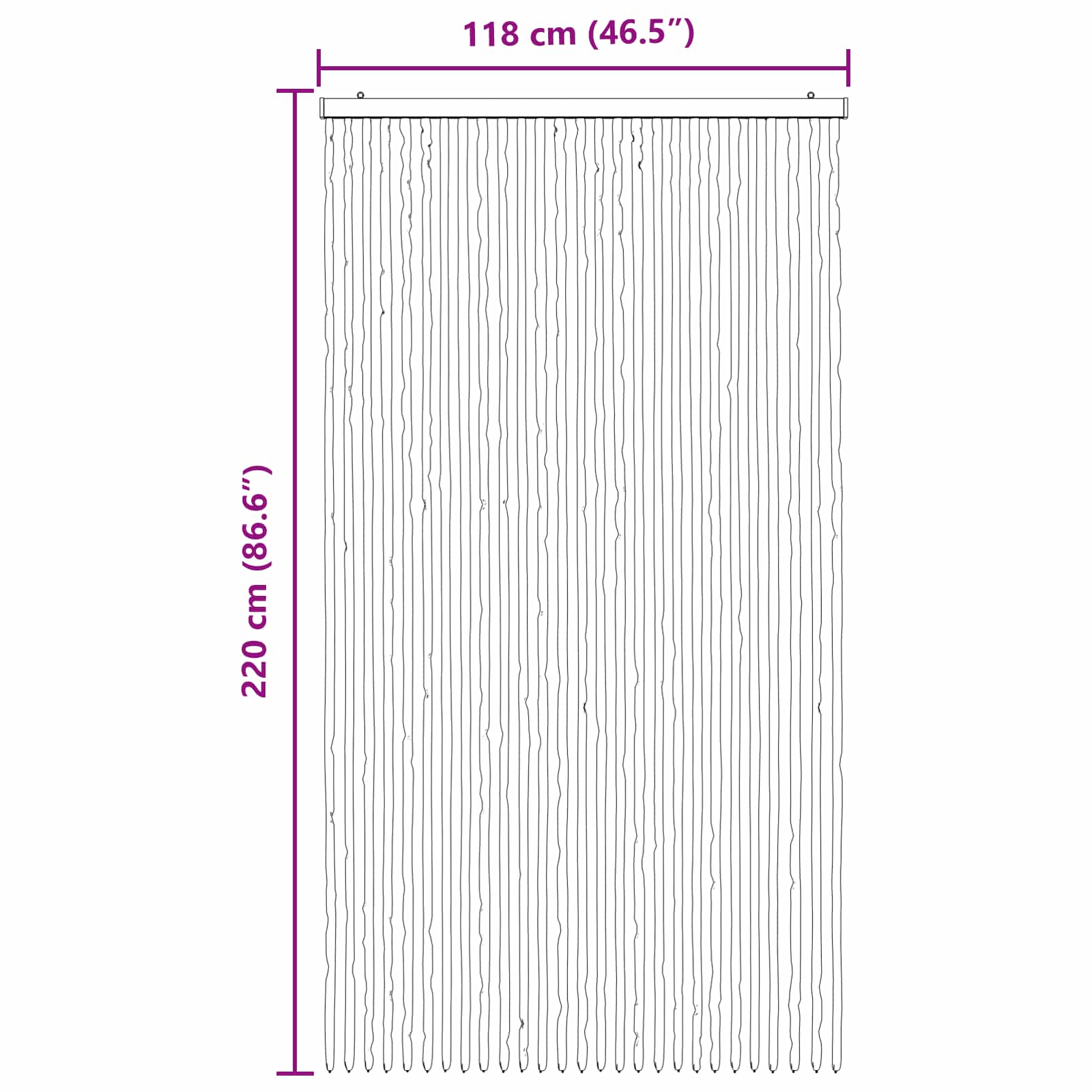 Zavjesa protiv insekata Chenille Siva i bijela 118 x 220 cm