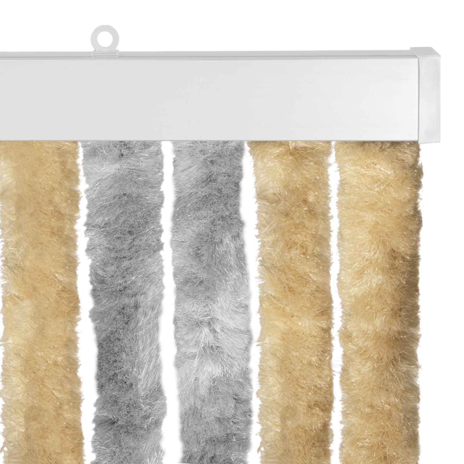 Zavjesa protiv insekata Chenille Siva i bež 90 x 220 cm 100% PP
