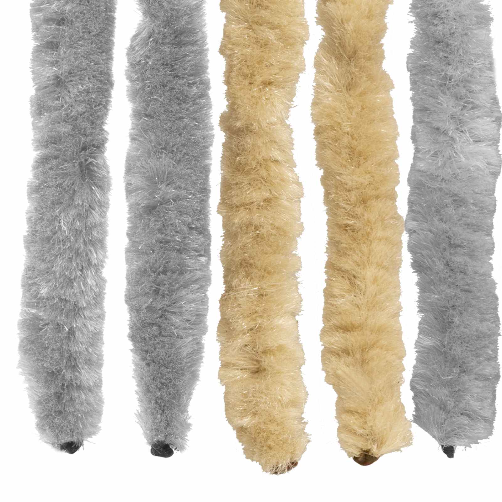 Zavjesa protiv insekata Chenille Siva i bež 100 x 220 cm
