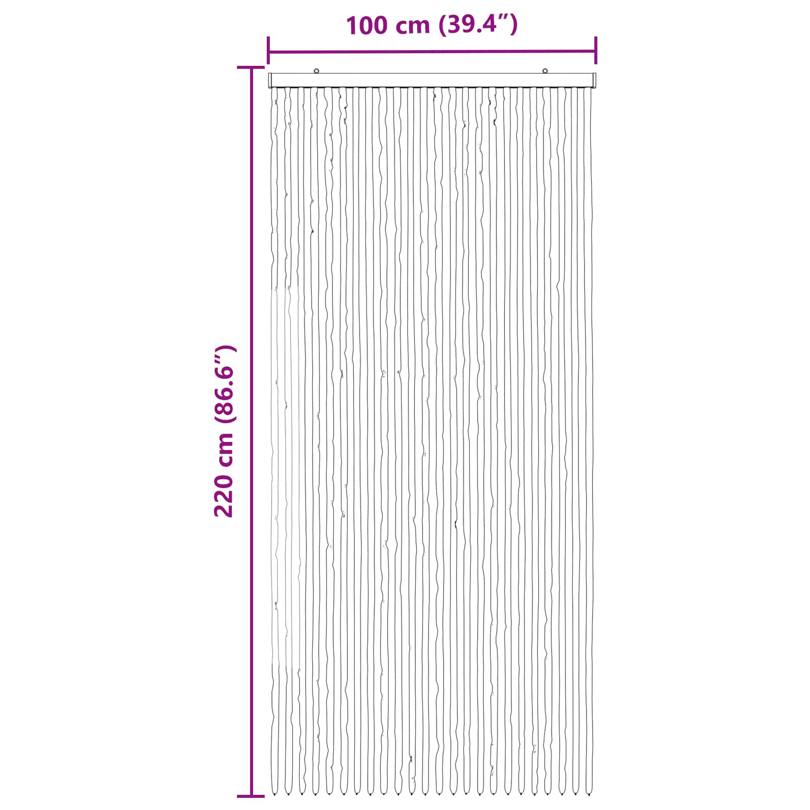 Zavjesa protiv insekata Chenille Siva i bež 100 x 220 cm