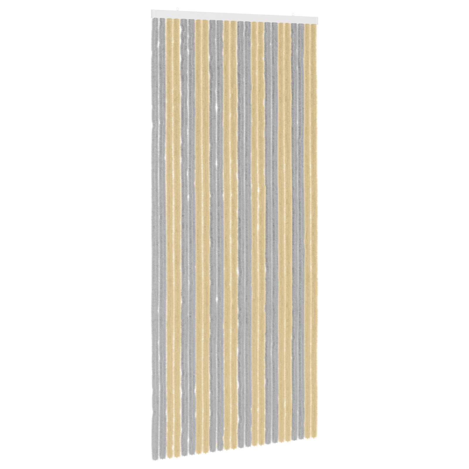 Zavjesa protiv insekata Chenille Siva i bež 100 x 230 cm
