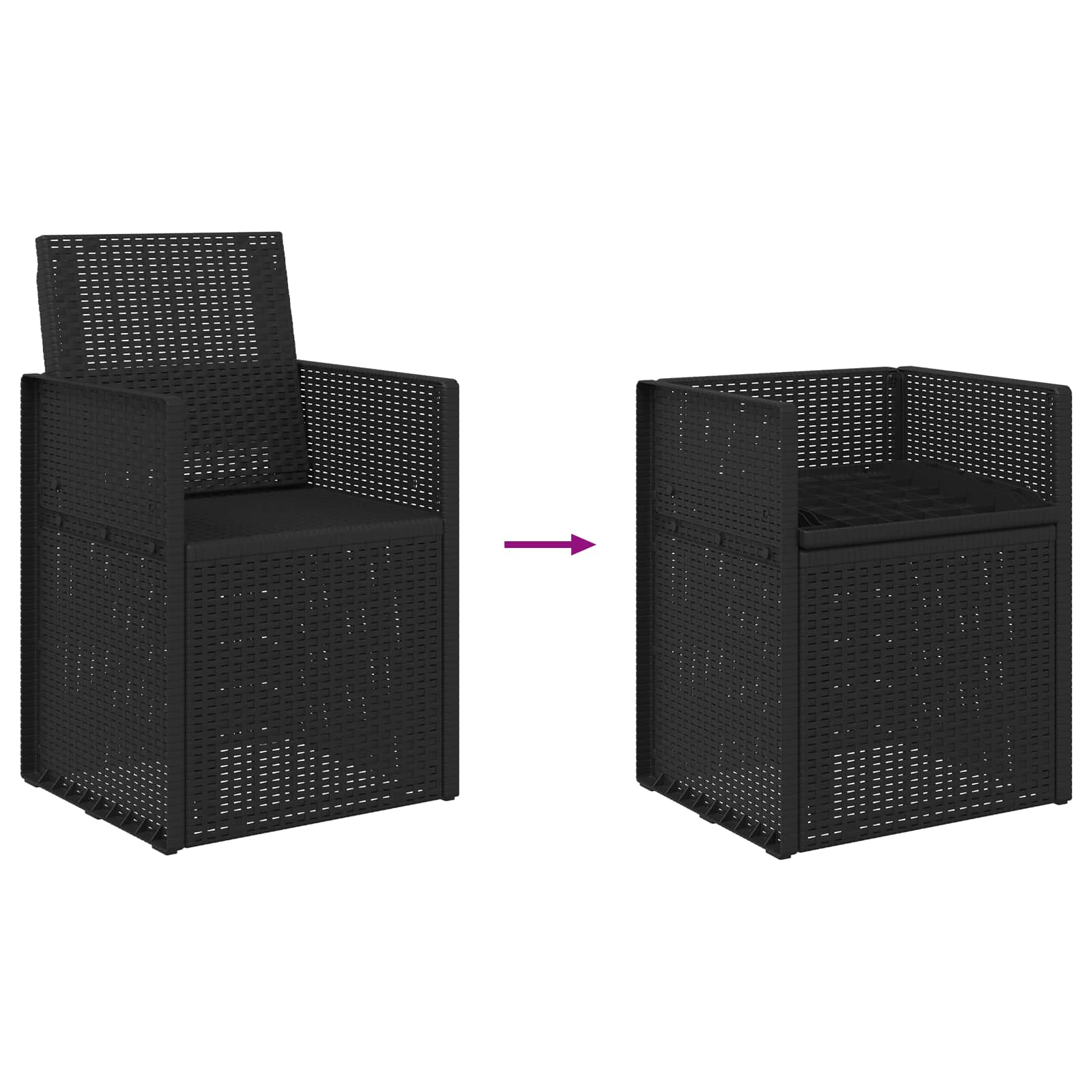 Vrtne stolice za blagovanje 2 pcs Antracit 53 x 47 x 88,5 cm PP