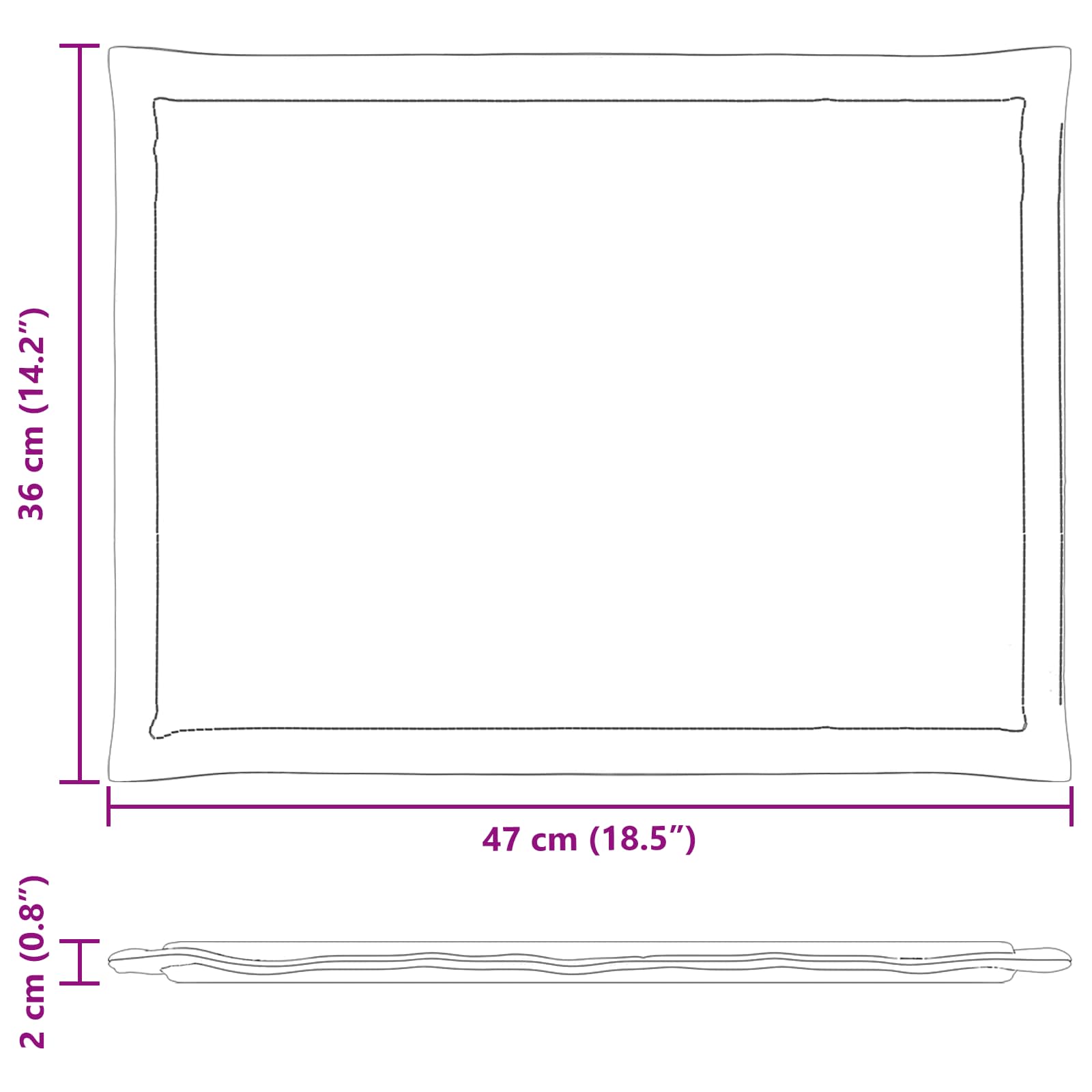 Jastučići za sjedenje 2 pcs Krema 47 x 36 x 2 cm Poliester
