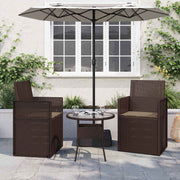 Jastučići za sjedenje 2 pcs Sivosmeđa 47 x 36 x 2 cm Poliester