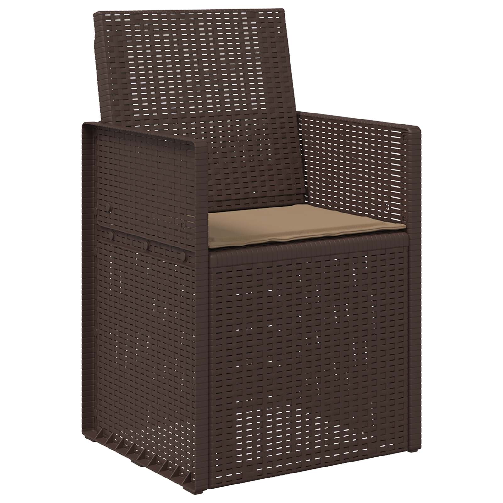 Jastučići za sjedenje 2 pcs Sivosmeđa 47 x 36 x 2 cm Poliester