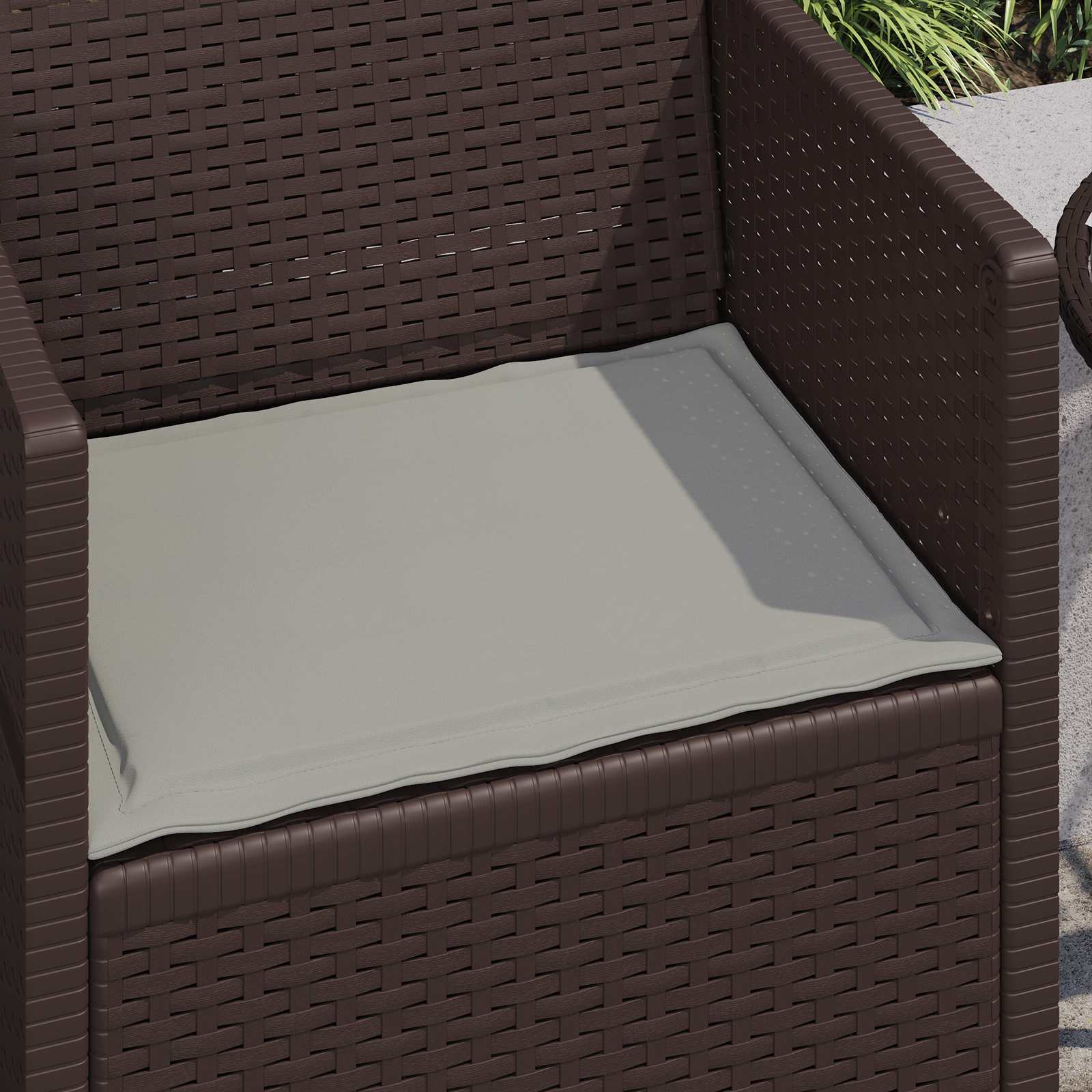 Jastučići za sjedenje 2 pcs Svjetlosiva 47 x 36 x 2 cm