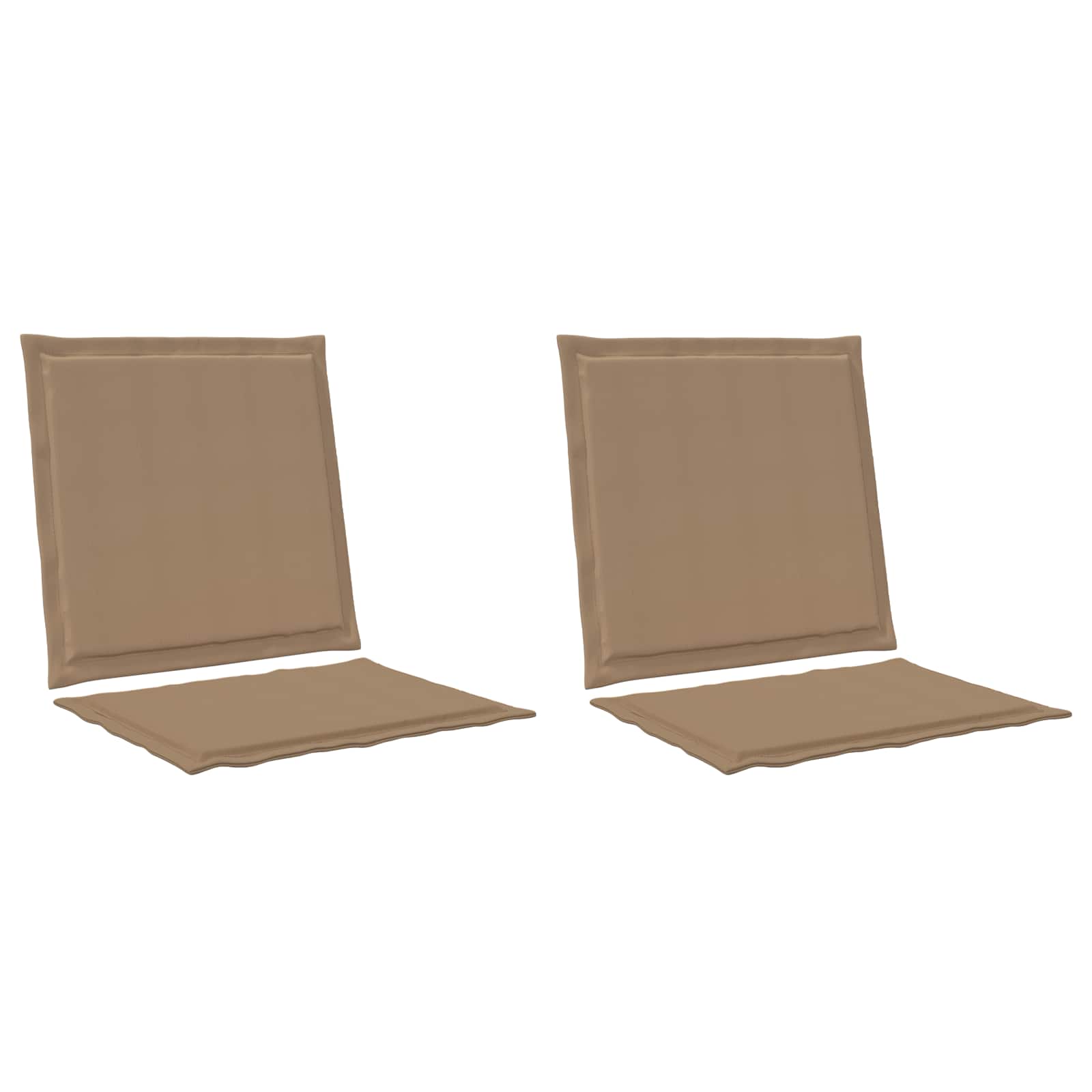 Jastučići za sjedenje i leđa 2 pcs Sivosmeđa 47 x 45 x 2 cm