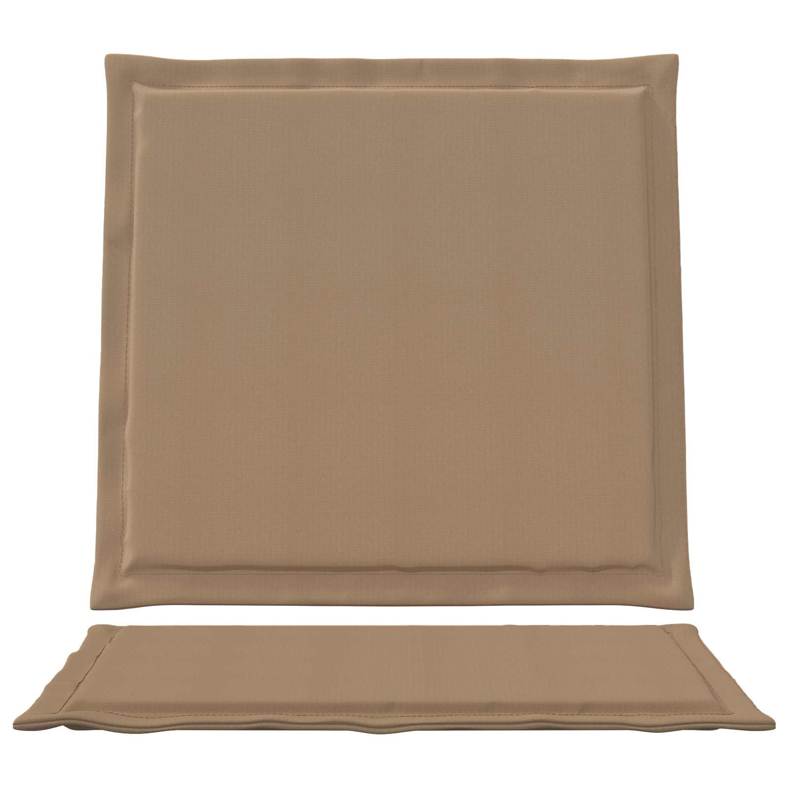 Jastučići za sjedenje i leđa 2 pcs Sivosmeđa 47 x 45 x 2 cm