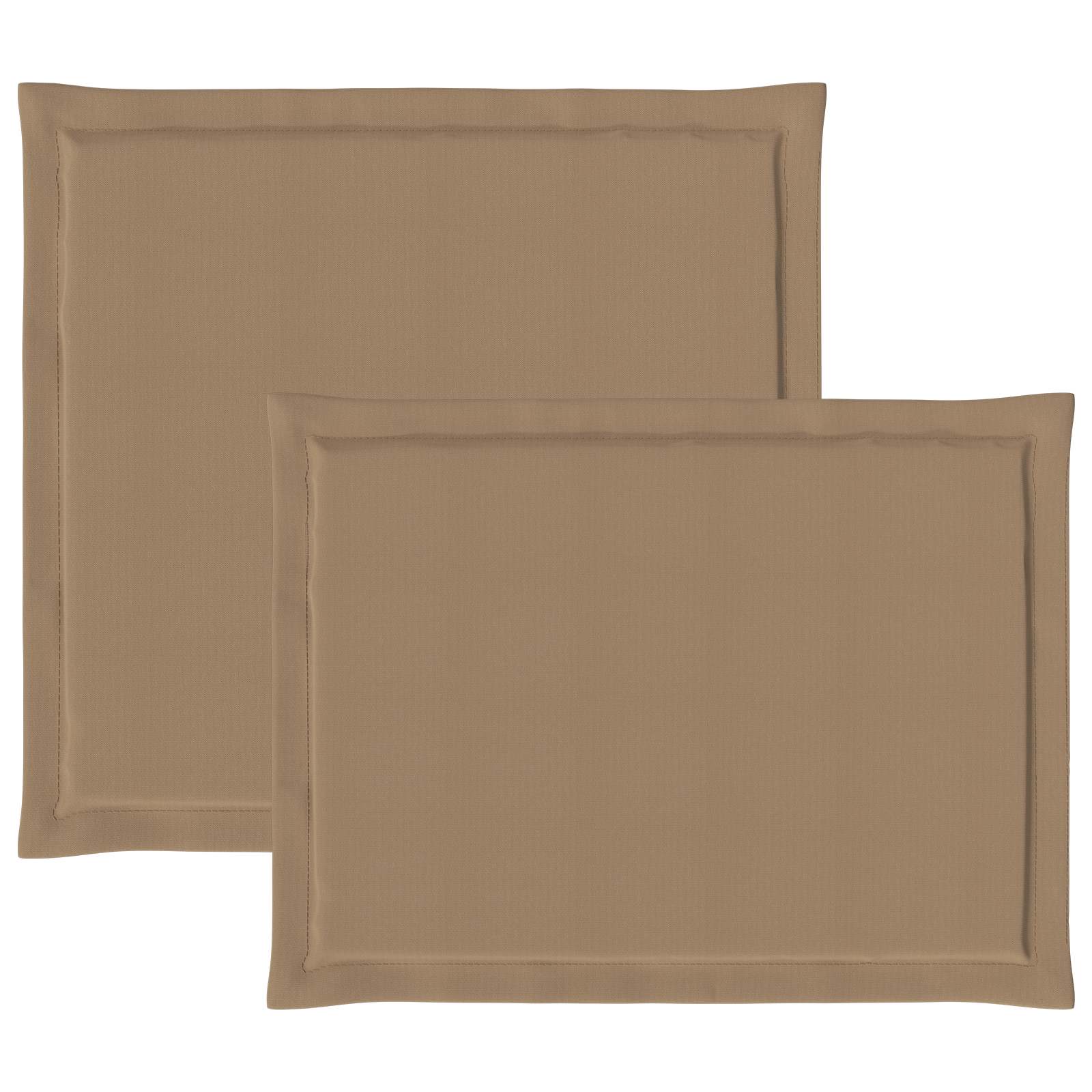 Jastučići za sjedenje i leđa 2 pcs Sivosmeđa 47 x 45 x 2 cm