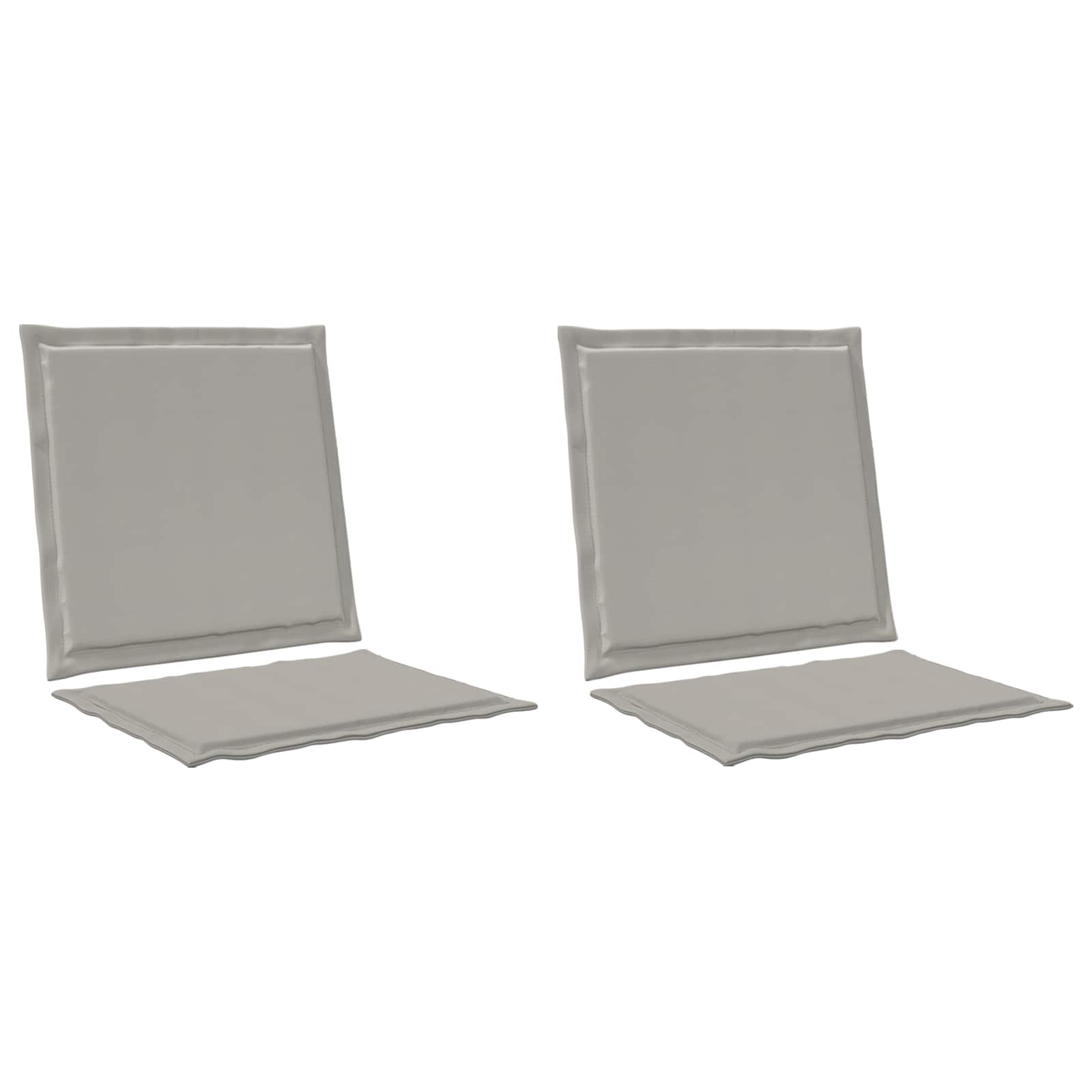 Jastučići za sjedenje i leđa 2 pcs Svjetlosiva 47 x 45 x 2 cm