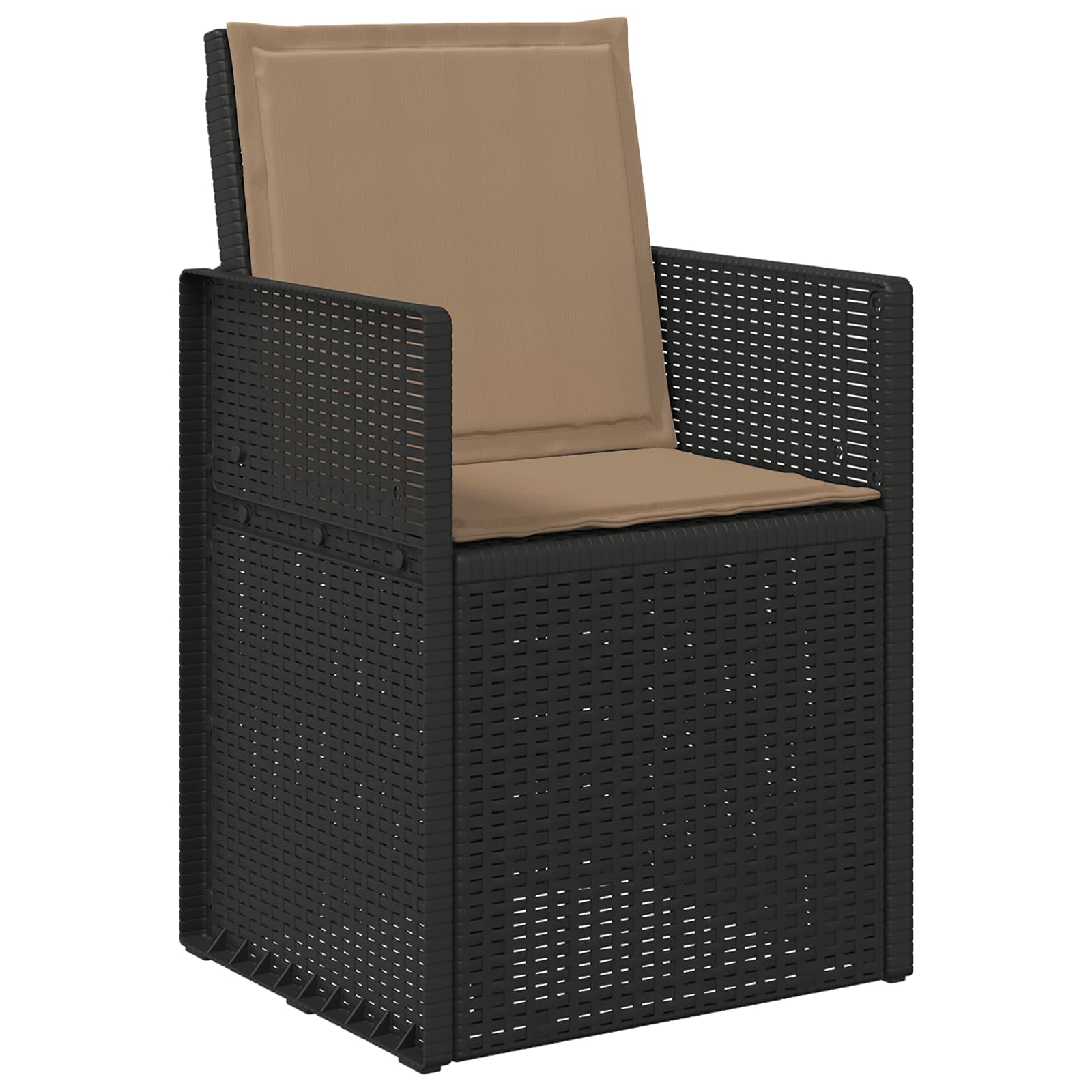 Jastučići za sjedenje i leđa 4 pcs Sivosmeđa 47 x 45 x 2 cm