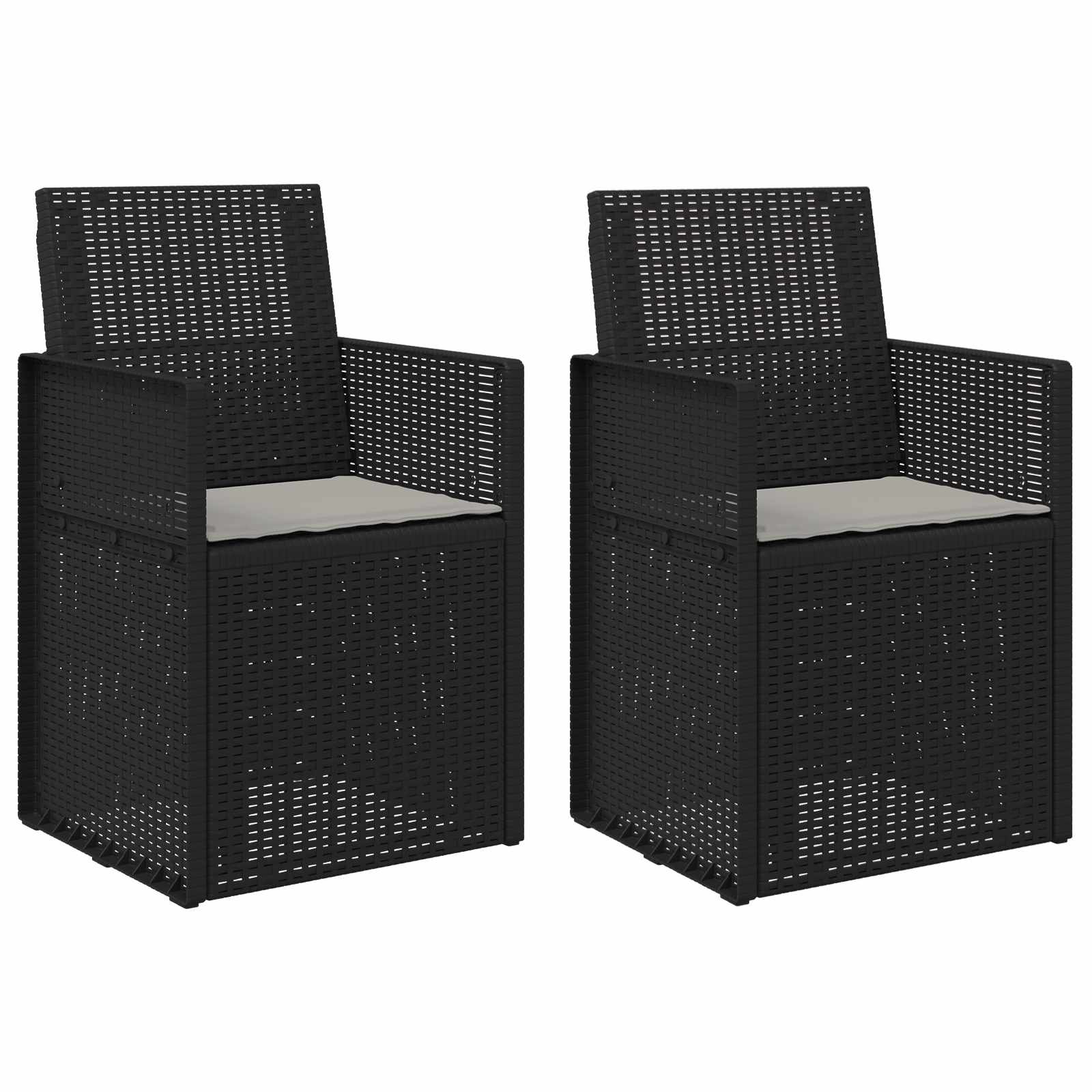 Vrtne stolice za blagovanje 2 pcs Antracit i Svjetlosiva PP