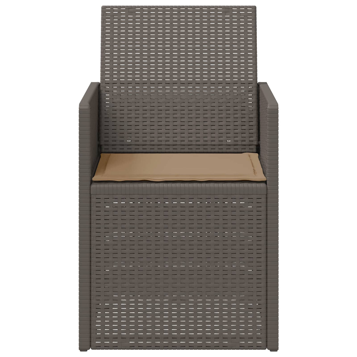 Vrtne stolice za blagovanje 2 pcs Svijetlosiva i taupe PP