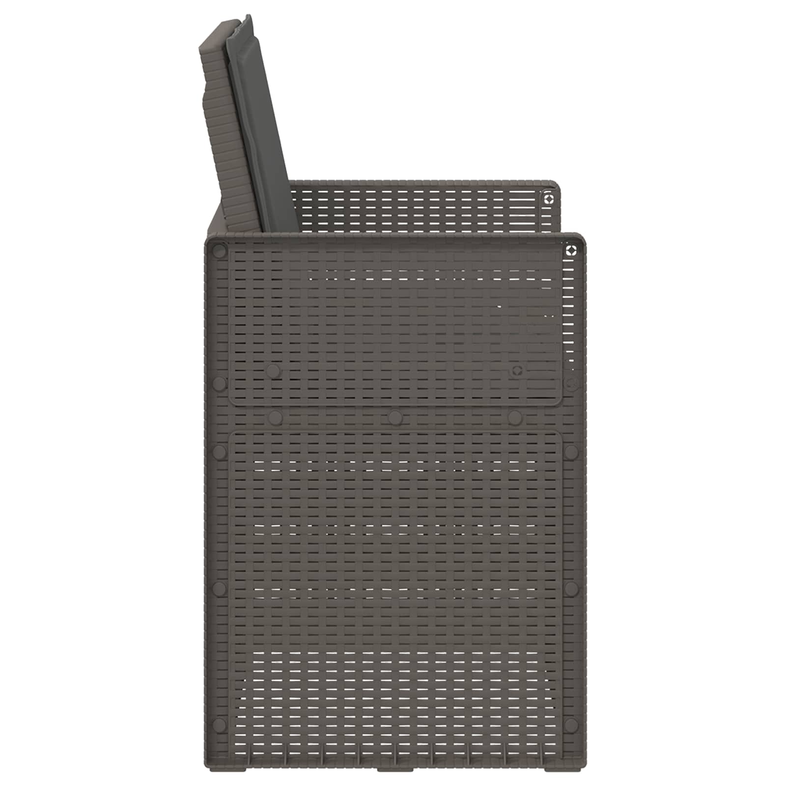 Vrtne stolice za blagovanje 2 pcs Svjetlosiva i antracit PP