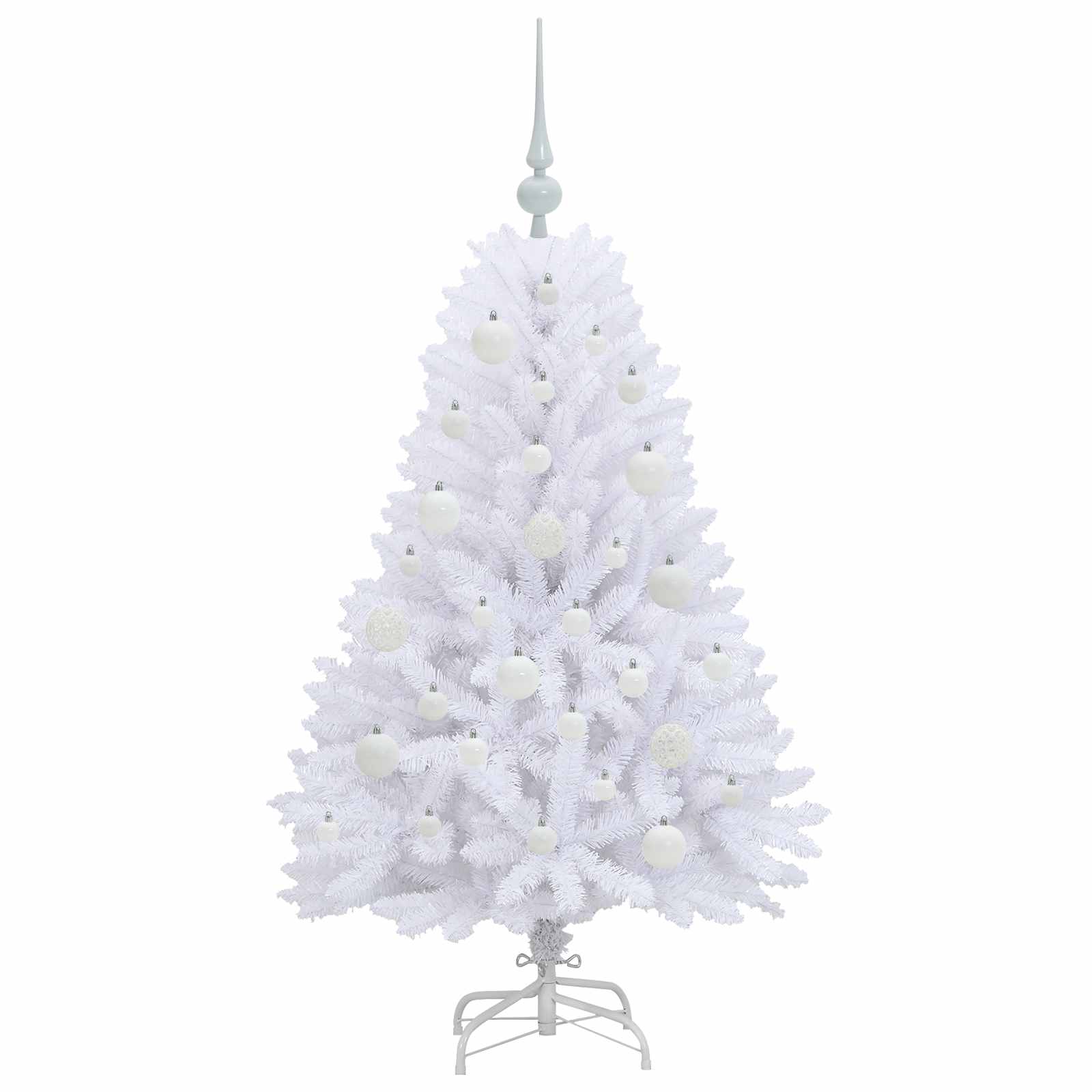 Umjetno božićno drvce s nogom Bijelo 120 cm PVC i čelik