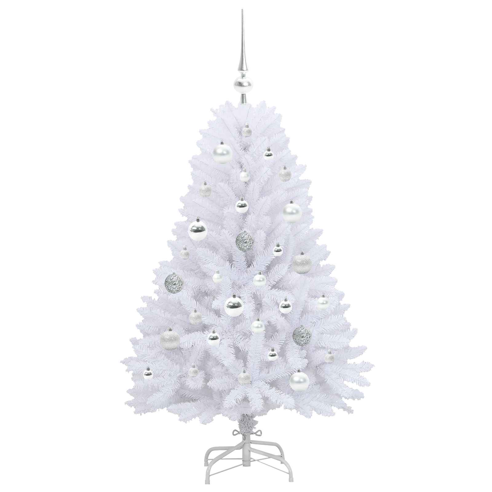 Umjetno božićno drvce s nogom Bijelo 120 cm PVC i čelik