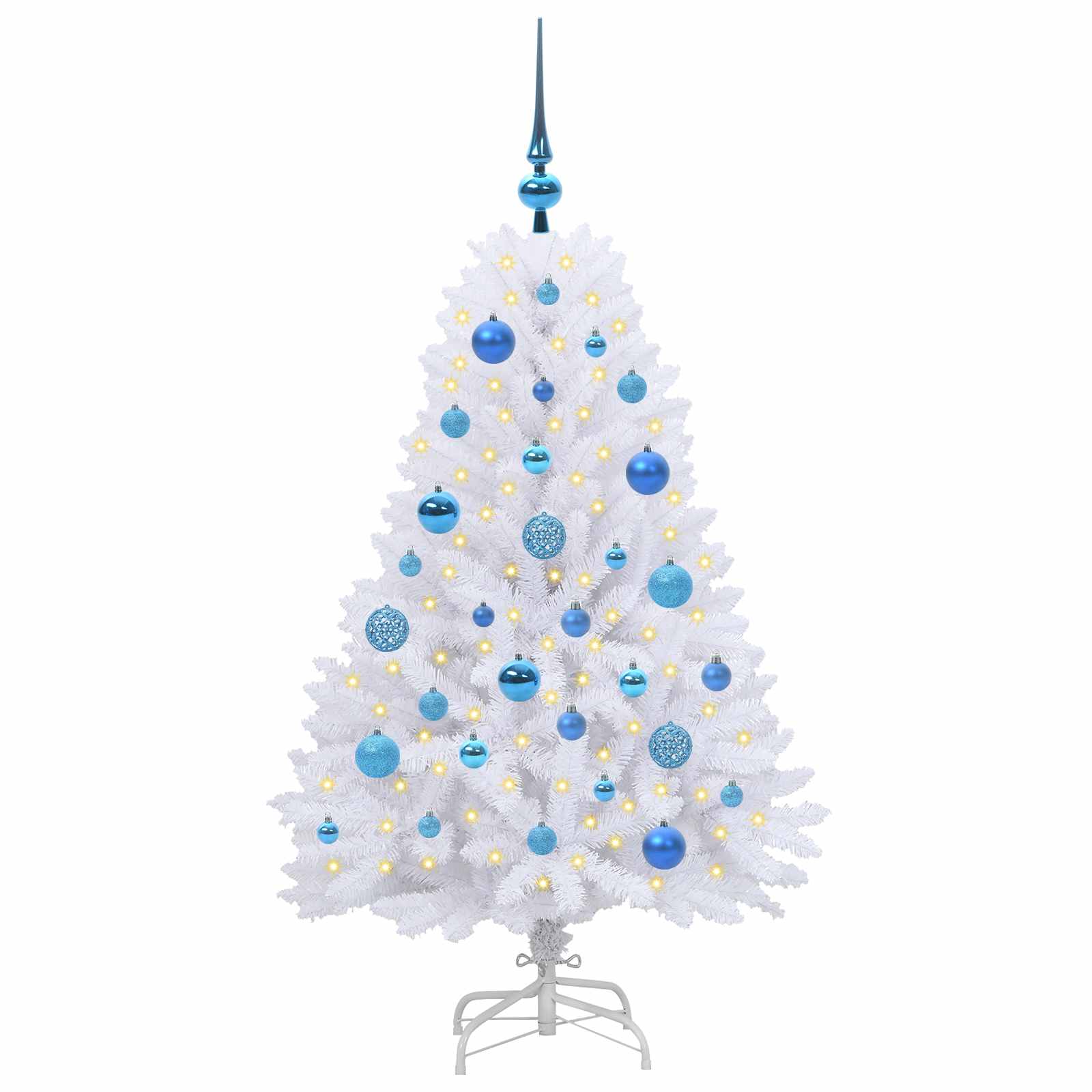 Umjetno božićno drvce s nogom Bijelo 120 cm PVC i čelik