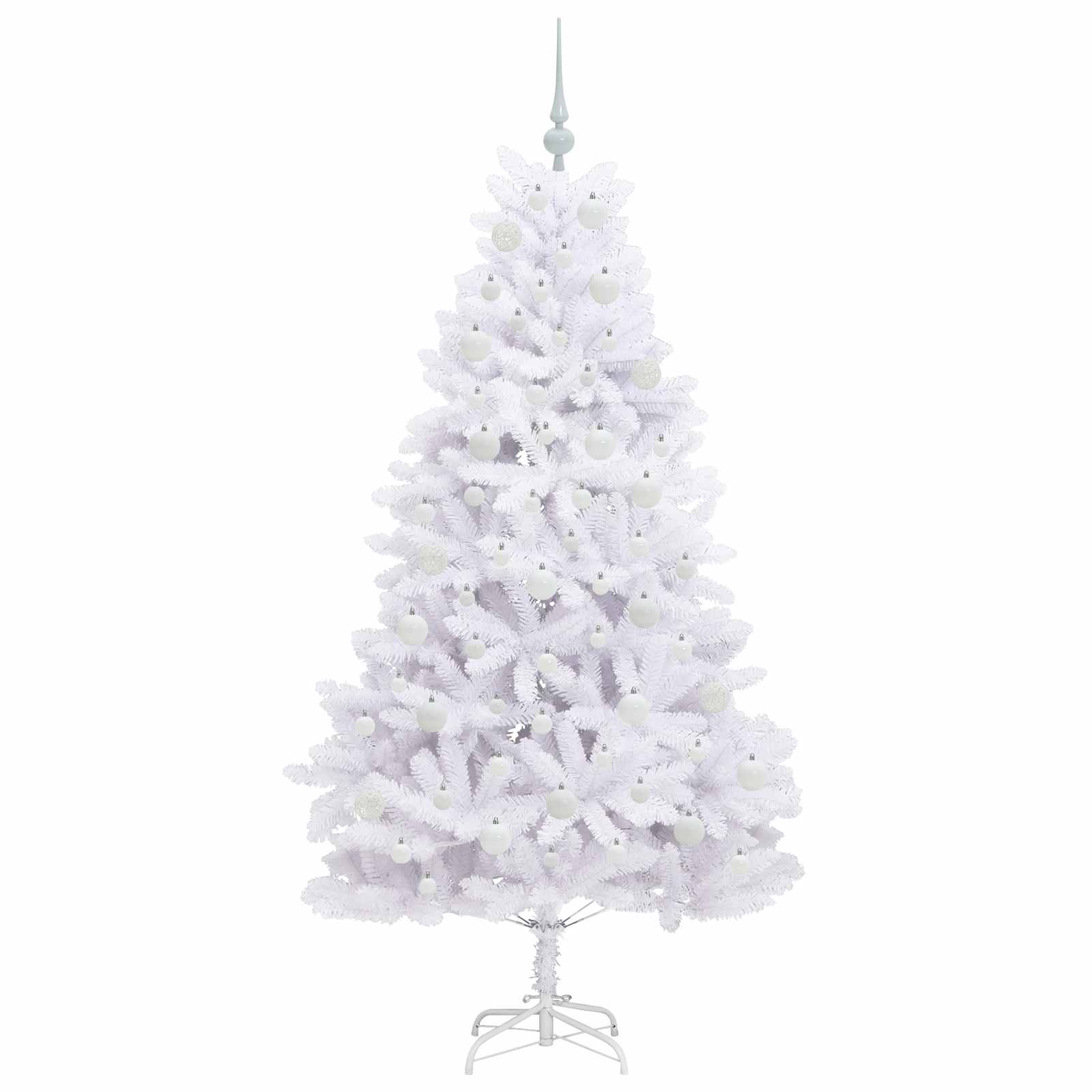 Umjetno božićno drvce s nogom Bijelo 180 cm PVC i čelik