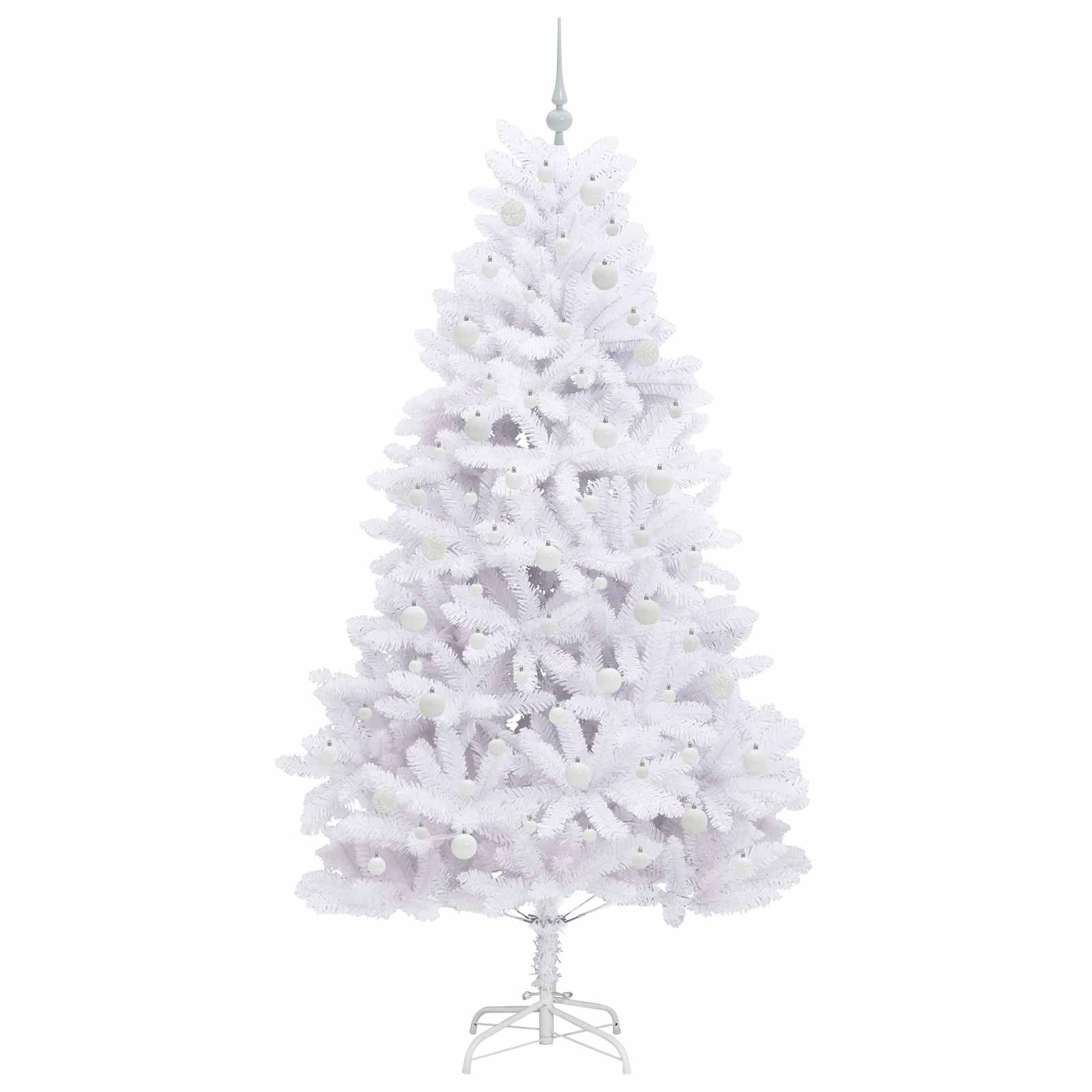 Umjetno božićno drvce s nogom Bijelo 210 cm PVC i čelik