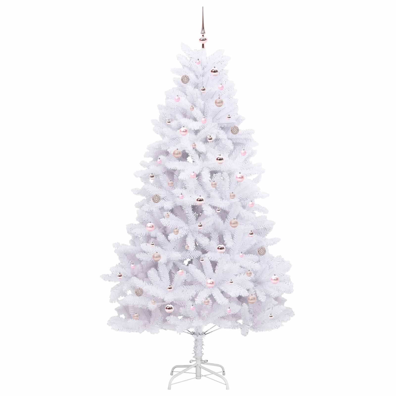 Umjetno božićno drvce s nogom Bijelo 240 cm PVC i čelik