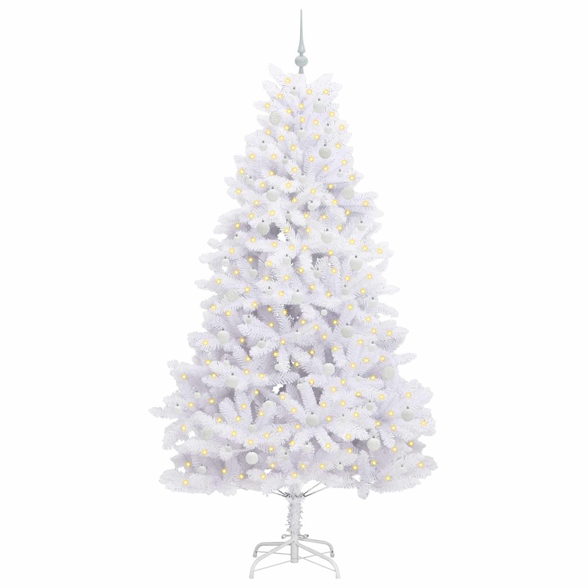 Umjetno božićno drvce s nogom Bijela 240 cm PVC i čelik