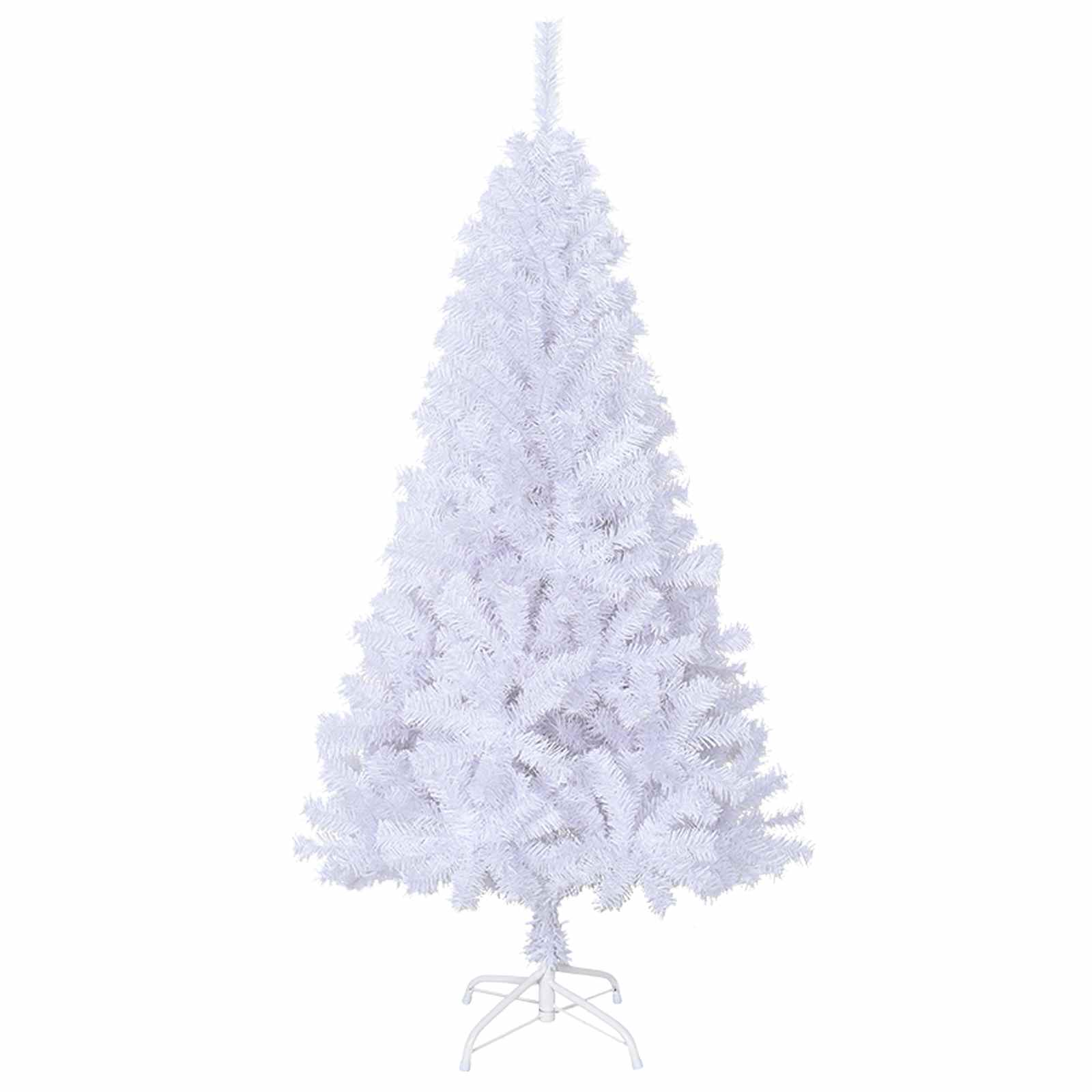 Umjetno božićno drvce s stalakom Bijelo 150 cm PVC i čelik