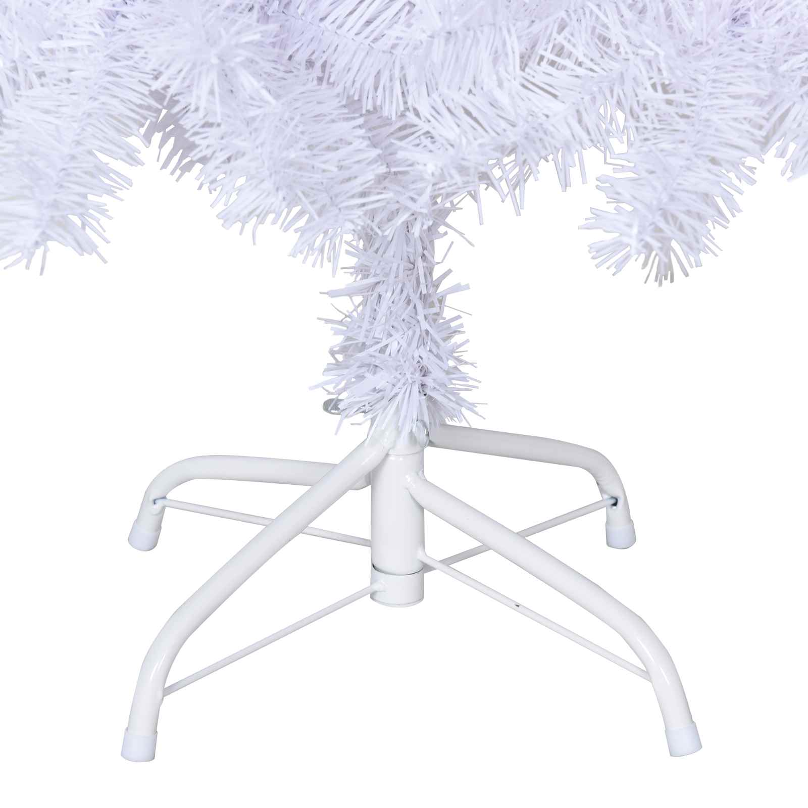 Umjetno božićno drvce s stalakom Bijelo 210 cm PVC i čelik