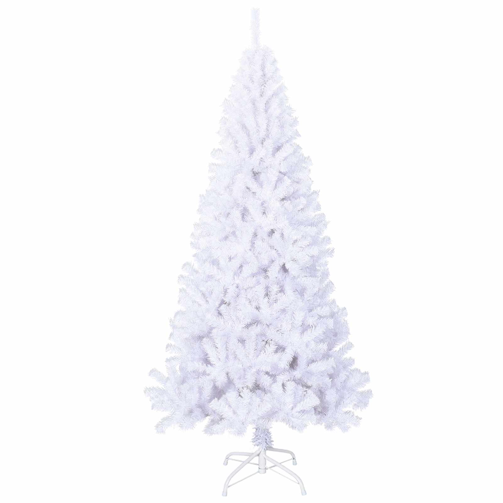 Umjetno božićno drvce s stalakom Bijelo 240 cm PVC i čelik
